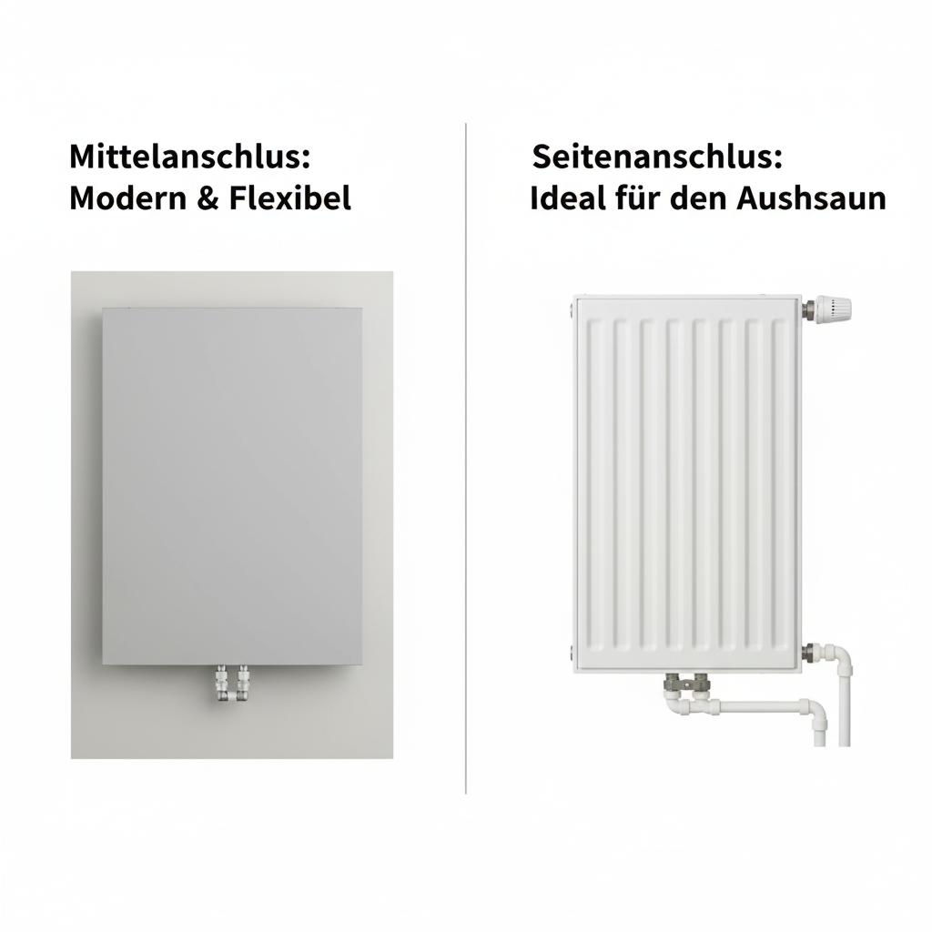 Mittelanschluss vs. Seitenanschluss: Die Vor- und Nachteile