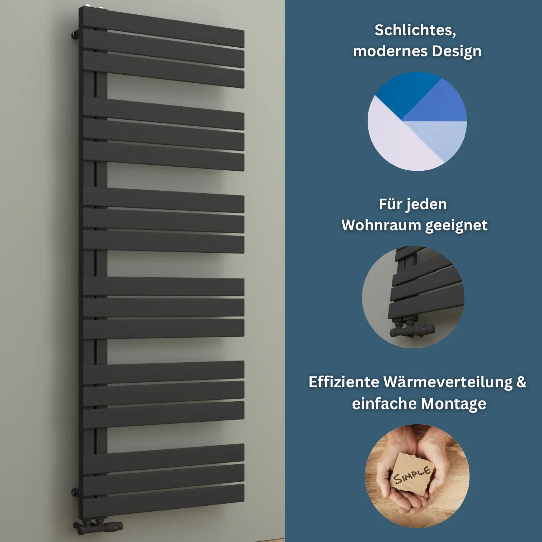 ELANOR Badheizkörper | Handtuchheizkörper | Seitlich offen - Heizkörper & Bad