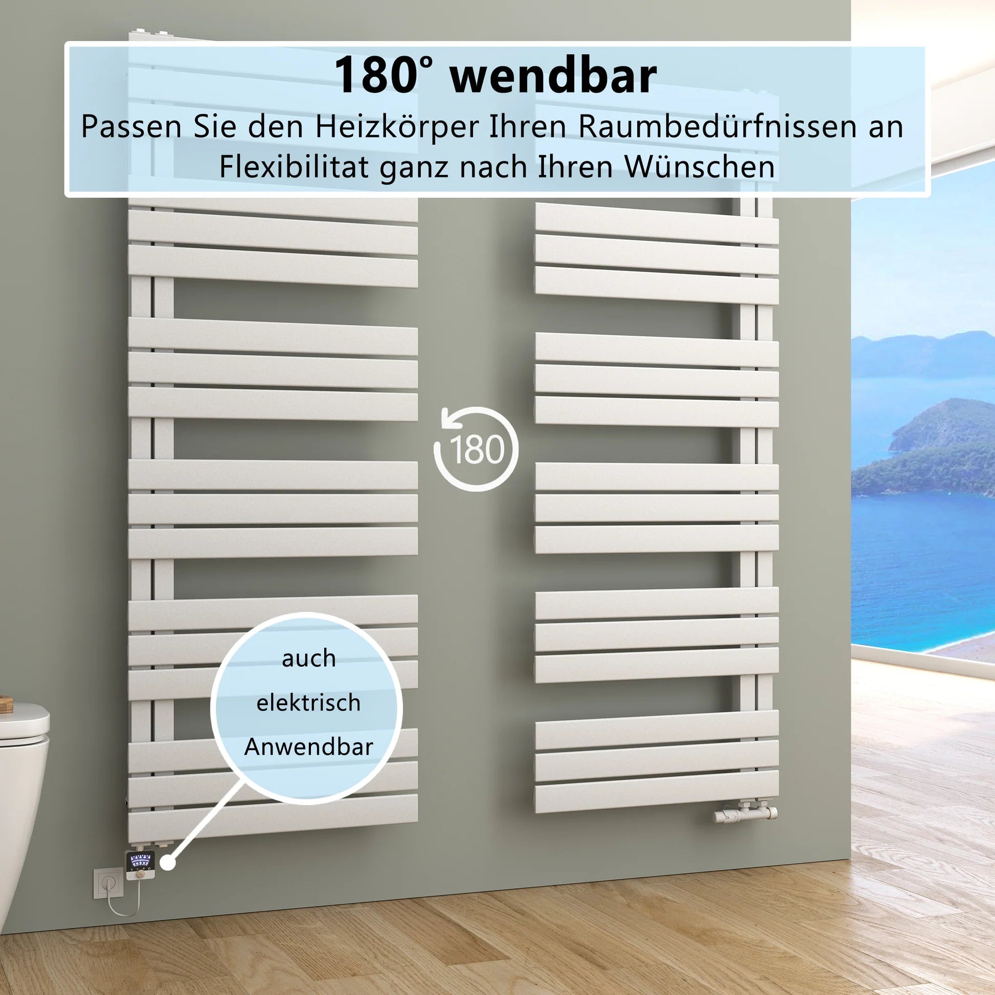 ELANOR Badheizkörper | Handtuchheizkörper | Seitlich offen - Heizkörper & Bad