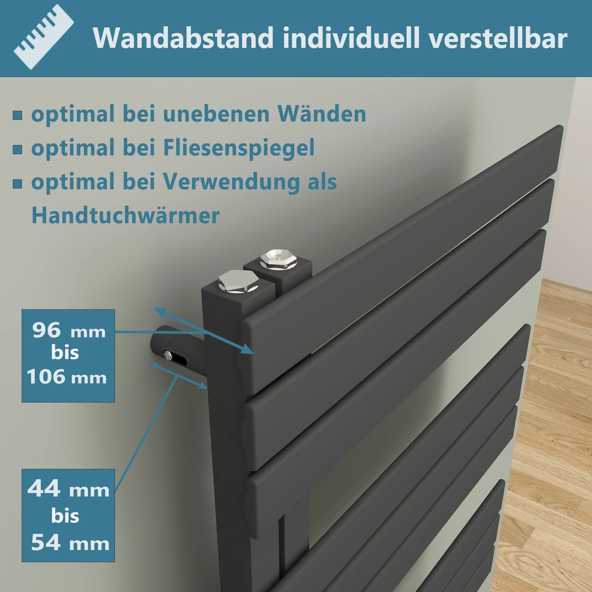 ELANOR Badheizkörper | Handtuchheizkörper | Seitlich offen - Heizkörper & Bad