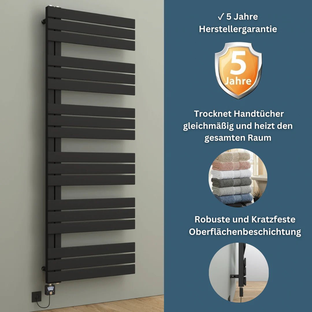 ELANOR Badheizkörper | Handtuchheizkörper | Seitlich offen | Elektro & Warmwasser - Heizkörper & Bad