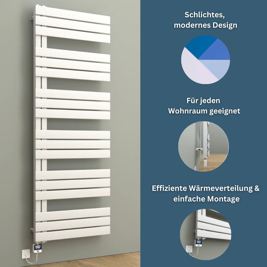 ELANOR Badheizkörper | Handtuchheizkörper | Seitlich offen | Elektro & Warmwasser - Heizkörper & Bad
