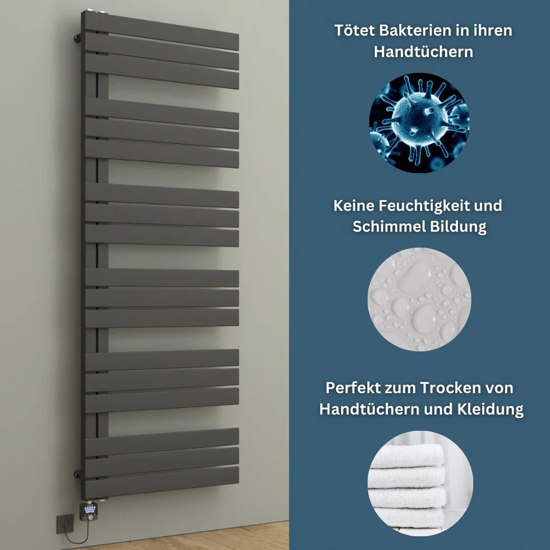 ELANOR Badheizkörper | Handtuchheizkörper | Seitlich offen | Elektro & Warmwasser - Heizkörper & Bad