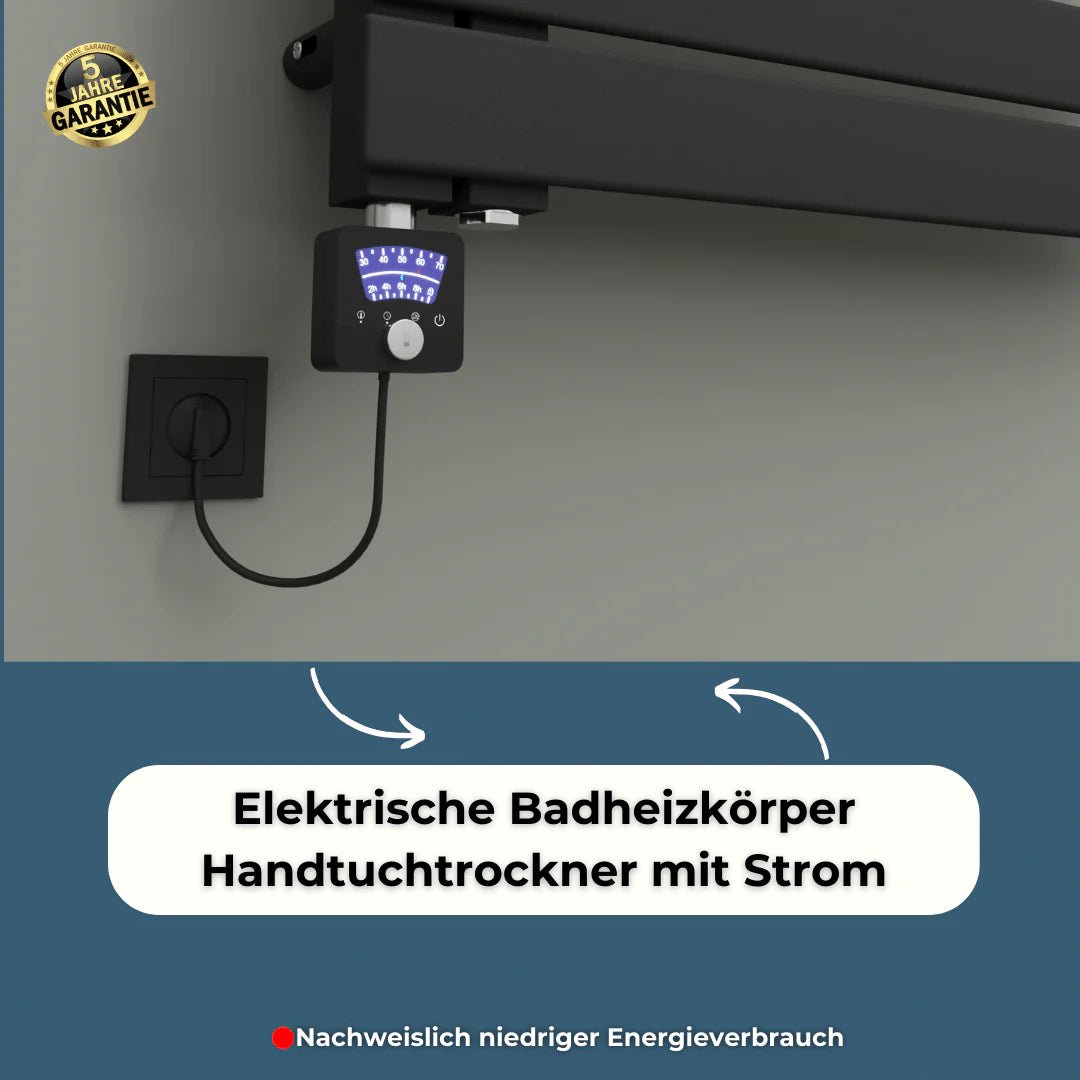 ELANOR Badheizkörper | Handtuchheizkörper | Seitlich offen | Elektro & Warmwasser - Heizkörper & Bad