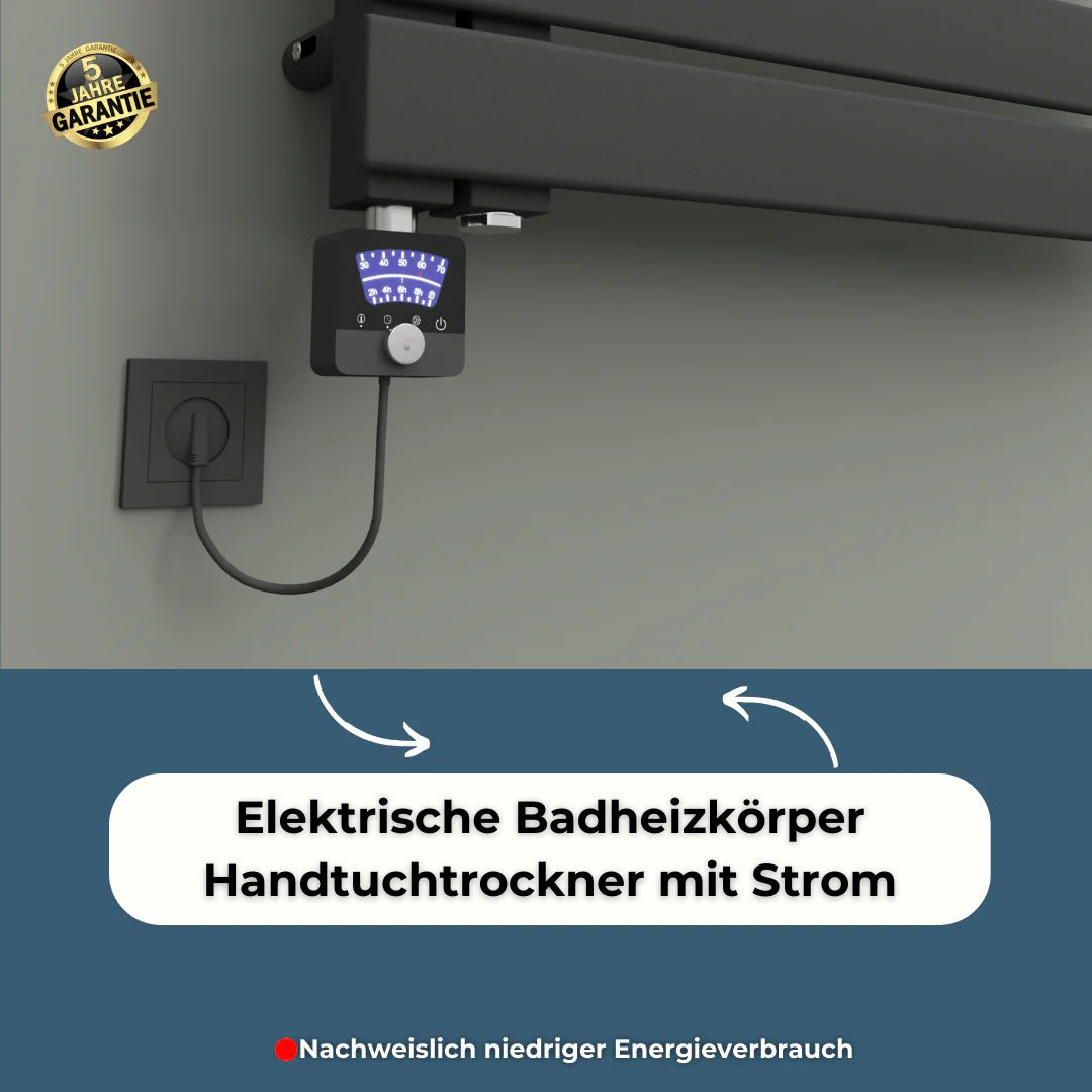ELANOR Badheizkörper | Handtuchheizkörper | Seitlich offen | Elektro & Warmwasser - Heizkörper & Bad