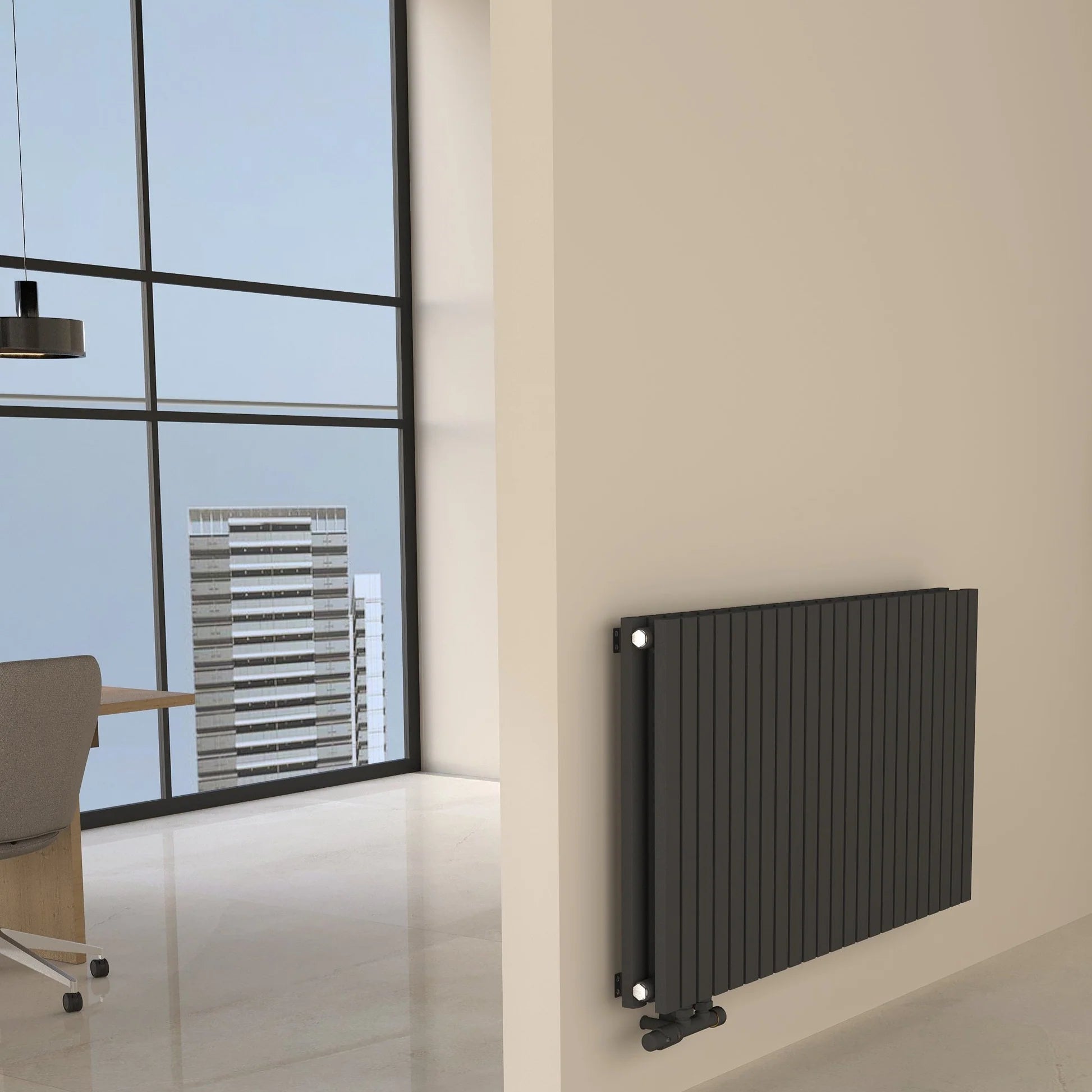 FLORA Paneelheizkörper | Horizontal | Doppellagig | Warmwasser - Heizkörper & Bad