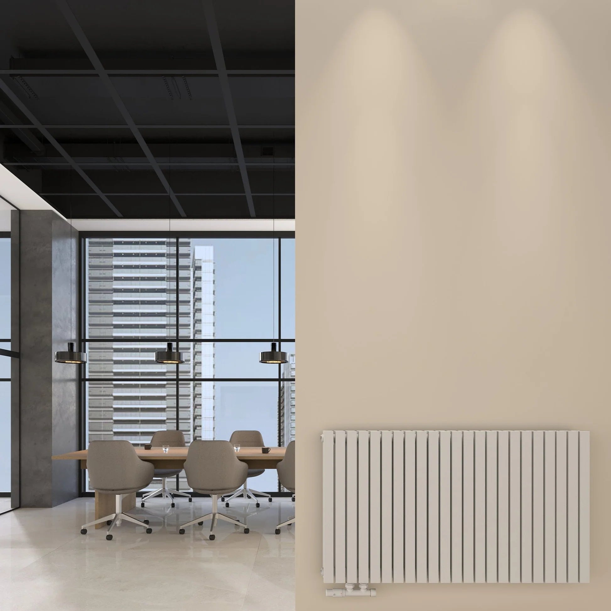 FLORA Paneelheizkörper | Horizontal | Doppellagig | Warmwasser - Heizkörper & Bad