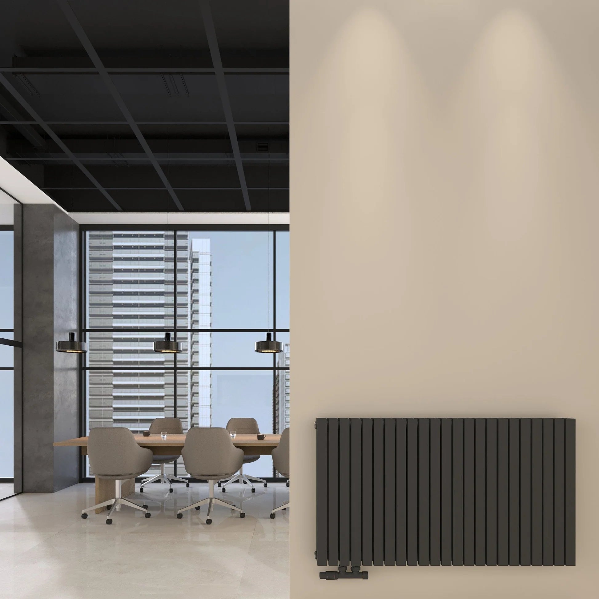 FLORA Paneelheizkörper | Horizontal | Doppellagig | Warmwasser - Heizkörper & Bad