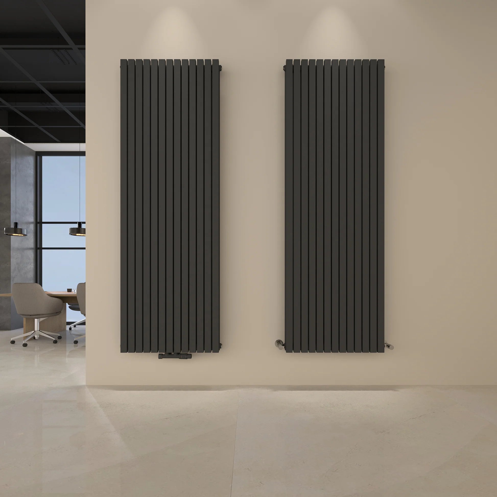 FLORA Paneelheizkörper | Vertikal | Doppellagig | Warmwasser - Heizkörper & Bad