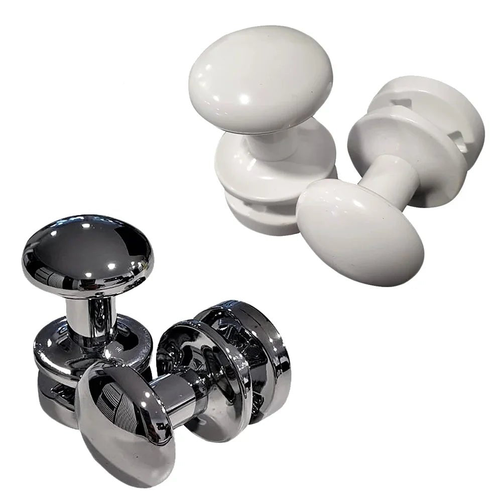 Handtuchhaken | Bademantelhalter | für Badheizkörper | 2er-Set | Weiß / Chrom - Heizkörper & Bad