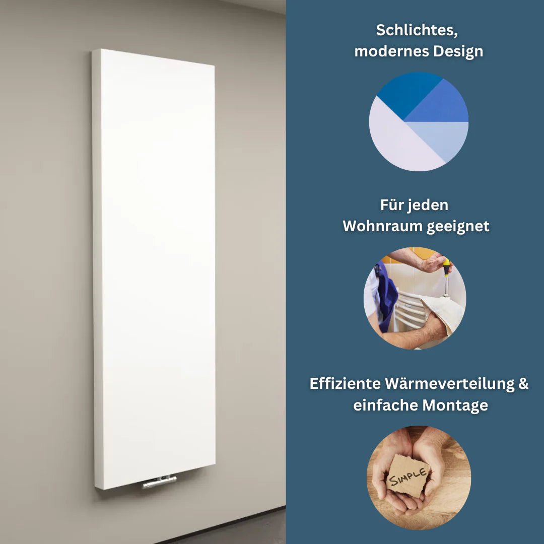 PLATIS Flach- & Planheizkörper | Vertikal | Typ 22 | Warmwasser - Heizkörper & Bad