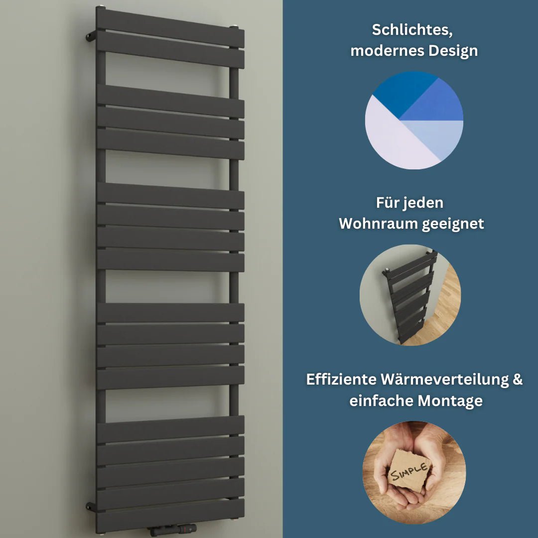 PULLMAN Badheizkörper | Handtuchheizkörper | Mittel- & Seitenanschluss - Heizkörper & Bad