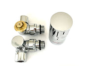 Thermostatventil Set Heizkörper Eck 1/2 Chrom - Heizkörper & Bad
