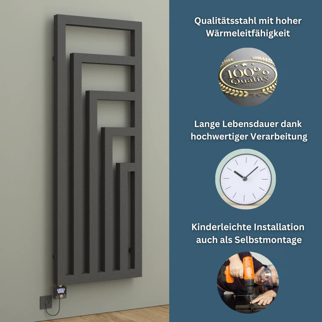 TWISTER Badheizkörper | Handtuchheizkörper | Elektro & Warmwasser - Heizkörper & Bad