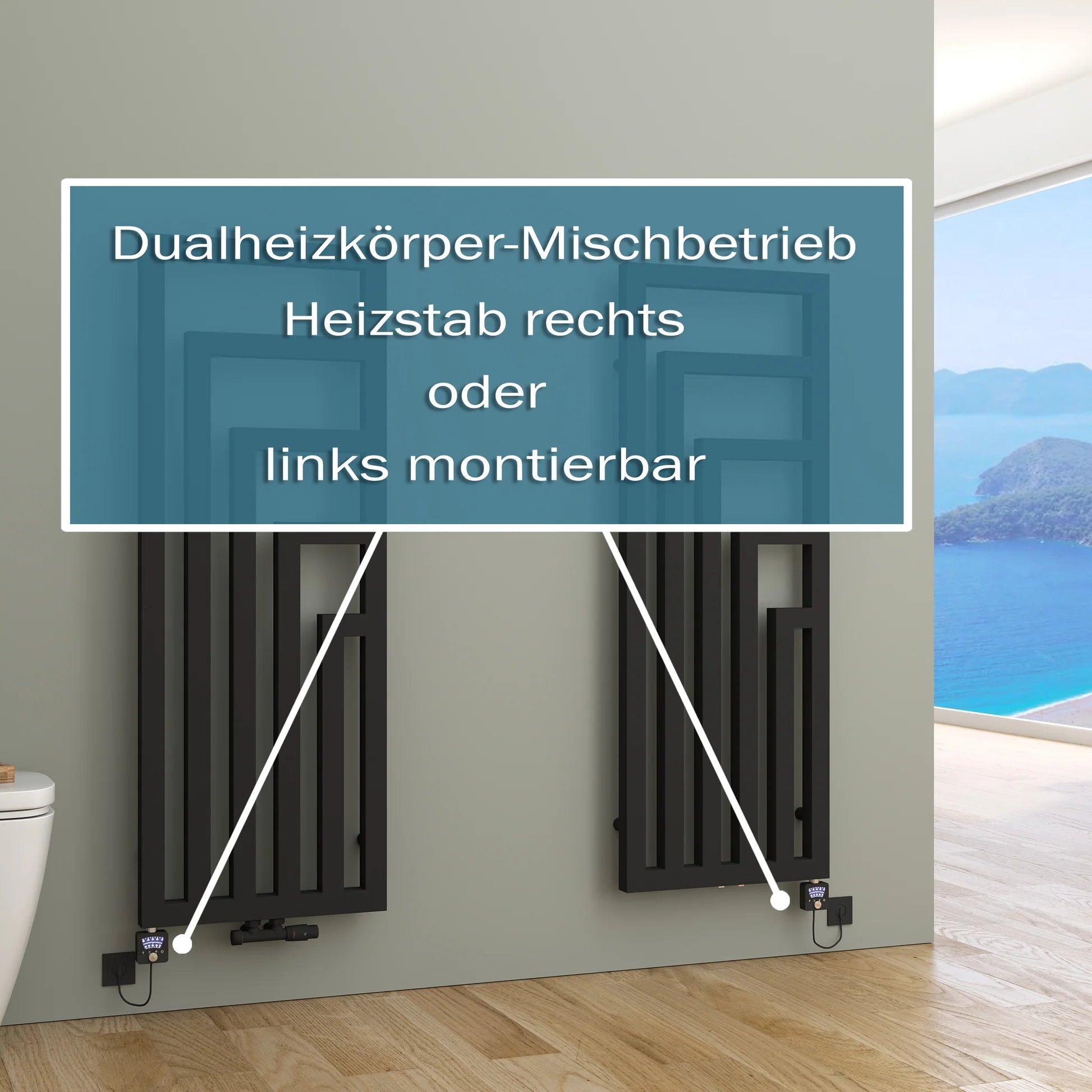 TWISTER Badheizkörper | Handtuchheizkörper | Elektro & Warmwasser - Heizkörper & Bad