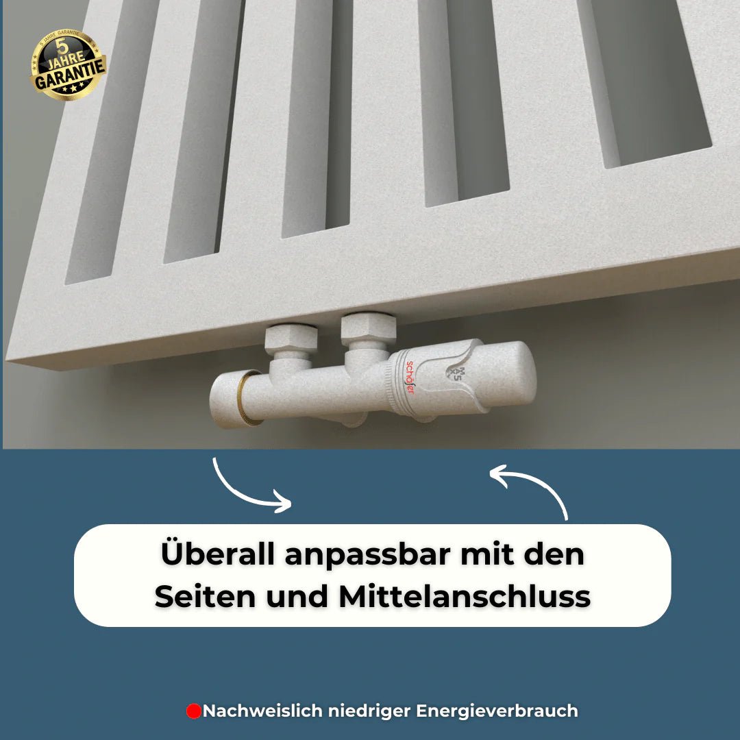 TWISTER Badheizkörper | Handtuchwärmer & Handtuchtrockner | Mittelanschluss - Heizkörper & Bad