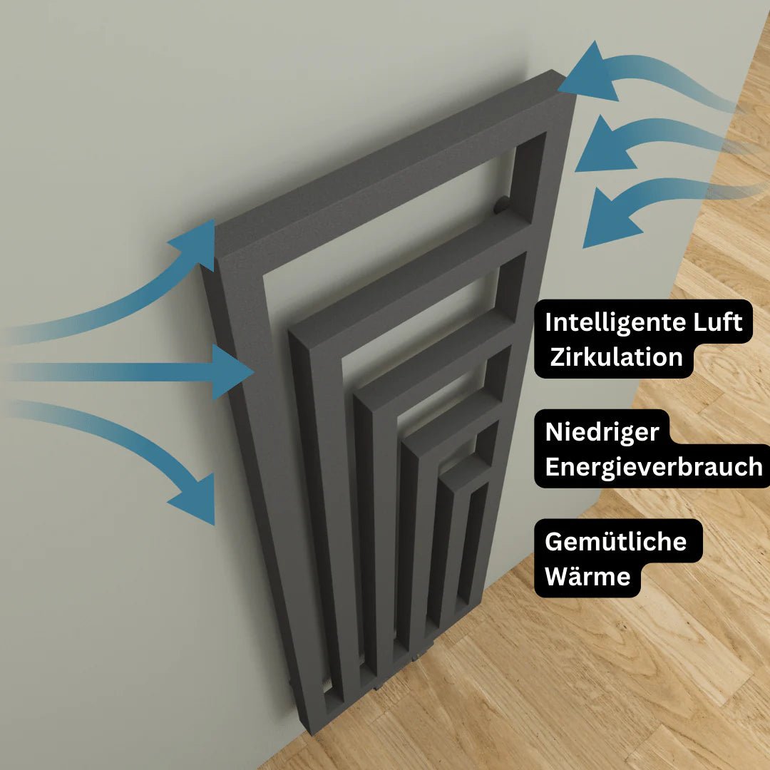 TWISTER Badheizkörper | Handtuchwärmer & Handtuchtrockner | Mittelanschluss - Heizkörper & Bad