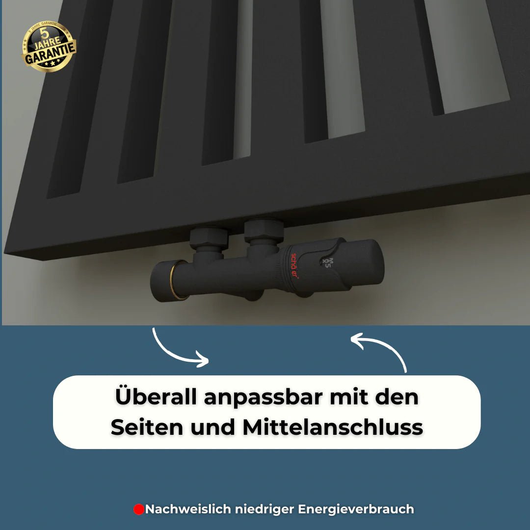 TWISTER Badheizkörper | Handtuchwärmer & Handtuchtrockner | Mittelanschluss - Heizkörper & Bad