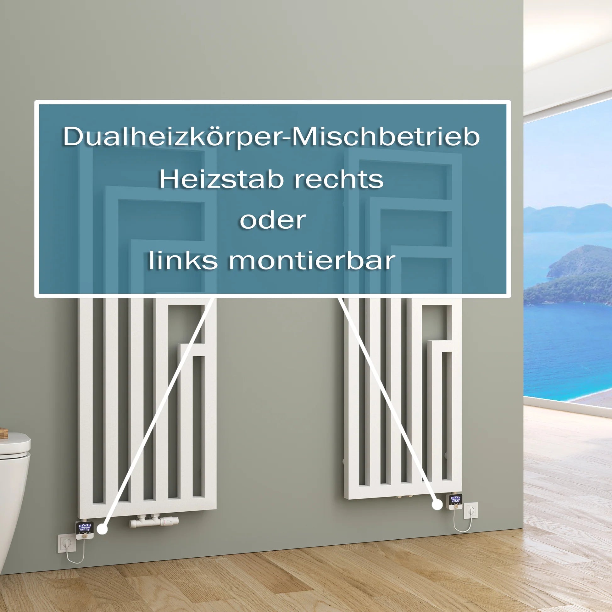 TWISTER Badheizkörper | Handtuchwärmer & Handtuchtrockner | Mittelanschluss - Heizkörper & Bad