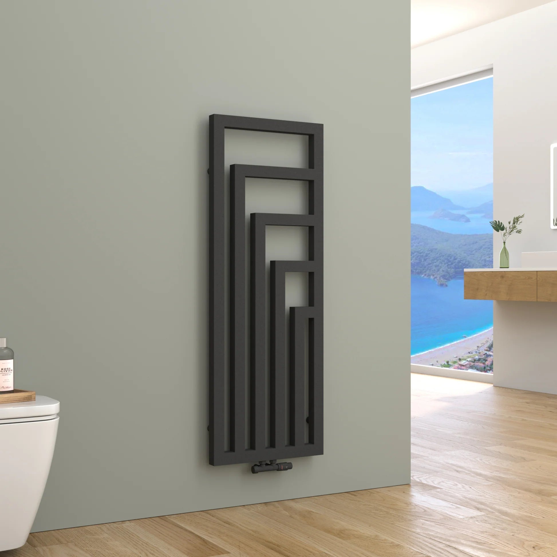 TWISTER Badheizkörper | Handtuchwärmer & Handtuchtrockner | Mittelanschluss - Heizkörper & Bad