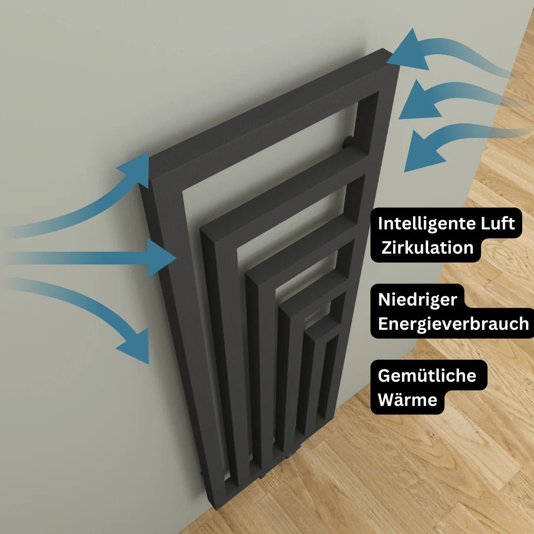 TWISTER Badheizkörper | Handtuchwärmer & Handtuchtrockner | Mittelanschluss - Heizkörper & Bad