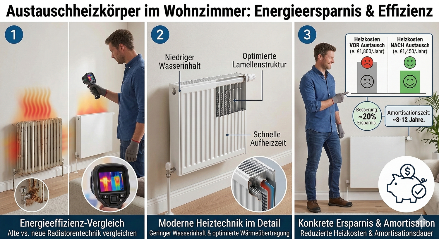 austauschheizkörper im wohnzimmer