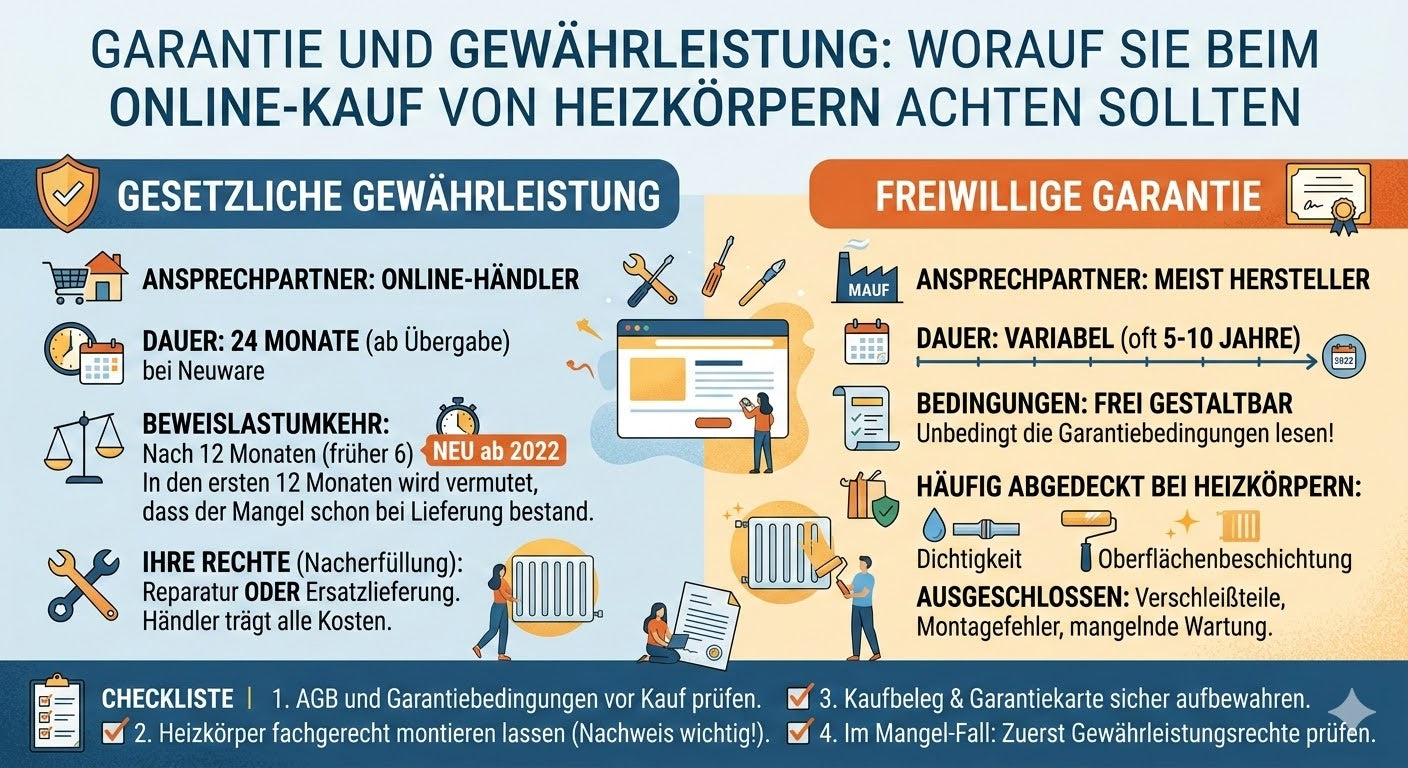 Heizkörper Gewährleistung