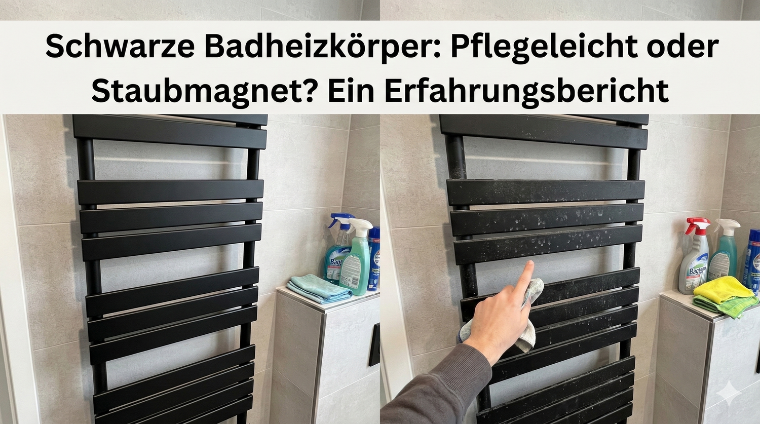 Schwarze Badheizkörper