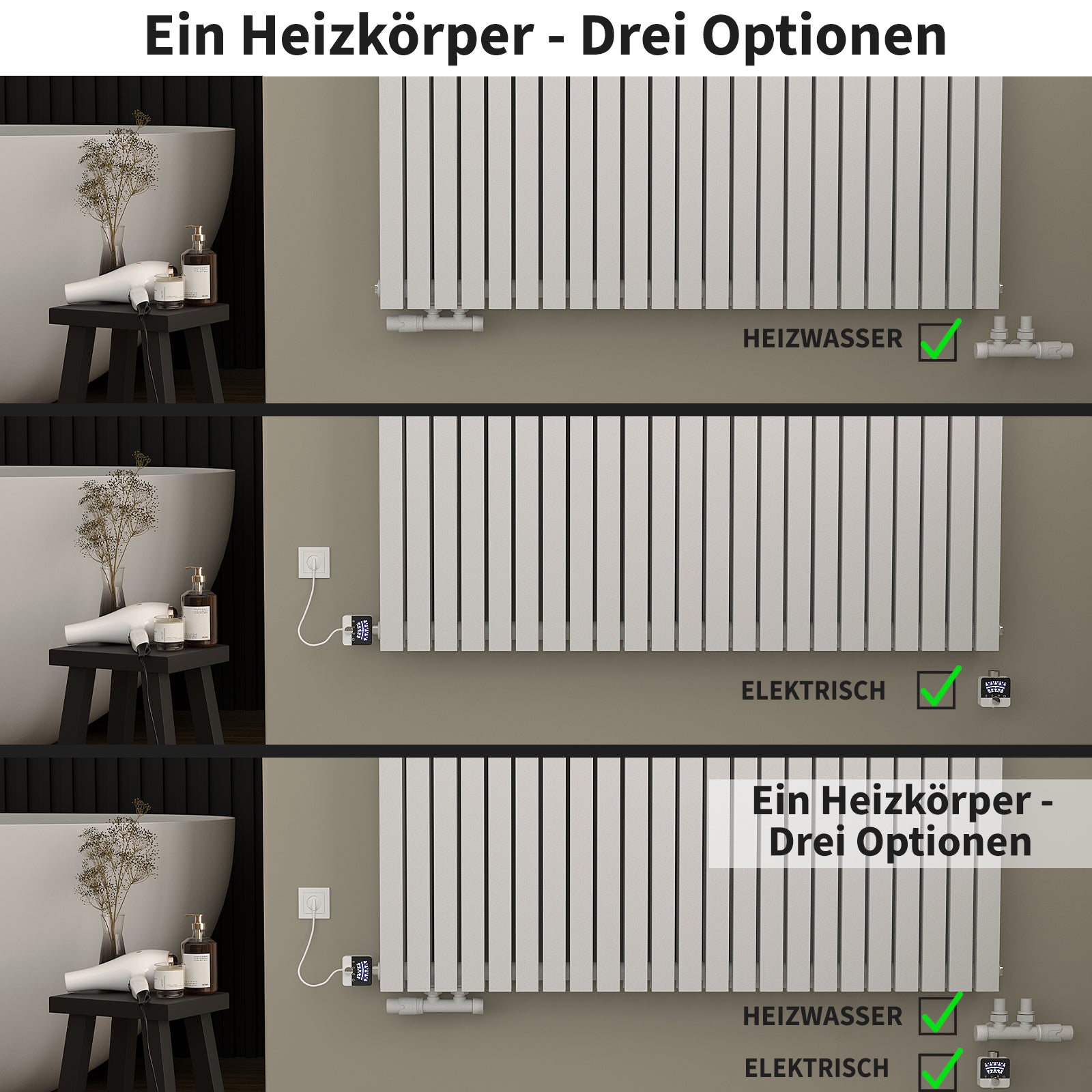 Paneelheizkörper Horizontal Doppellagig NOVALIS Designheizkörper