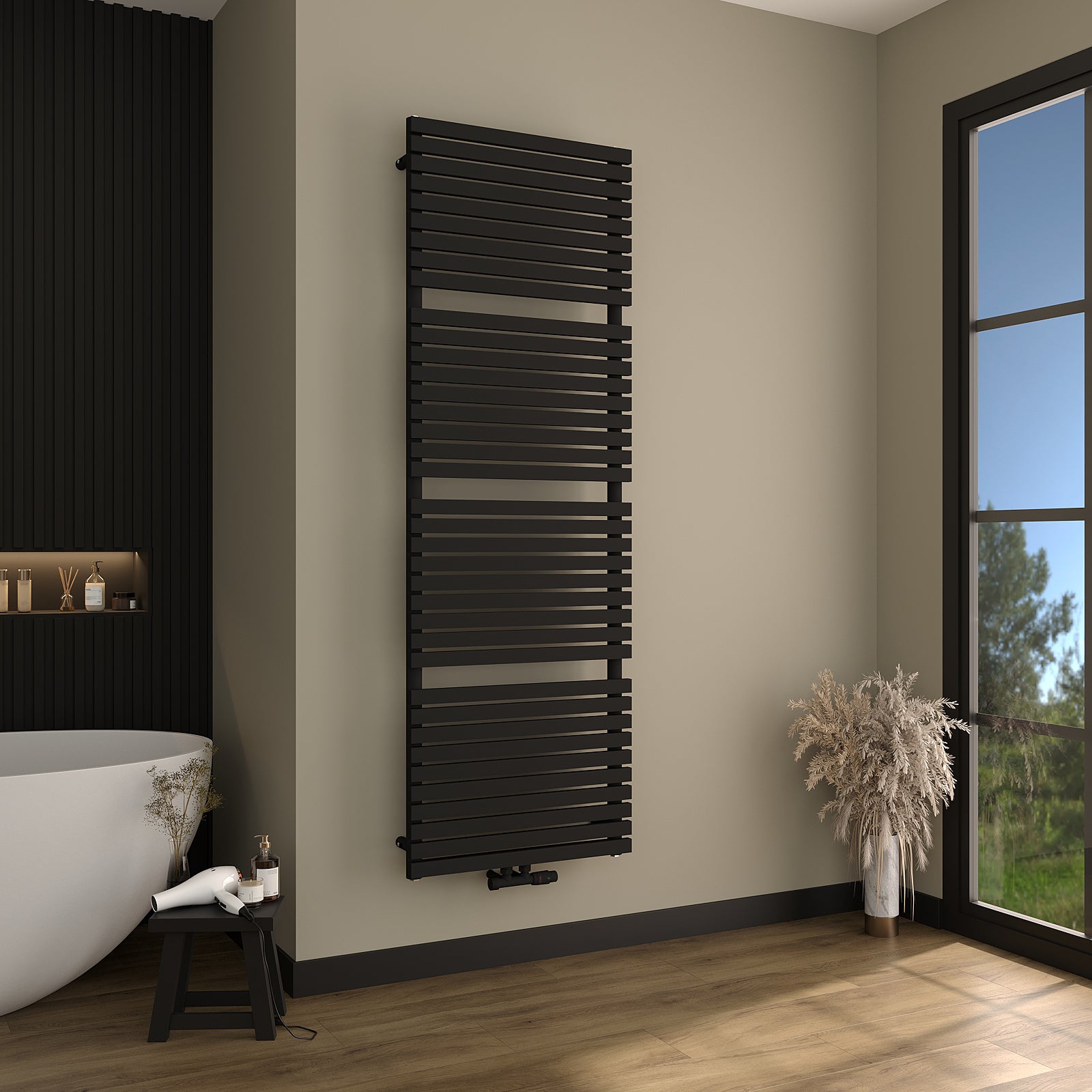 Badheizkörper mit Mittelanschluss Handtuchwärmer LAMELLA