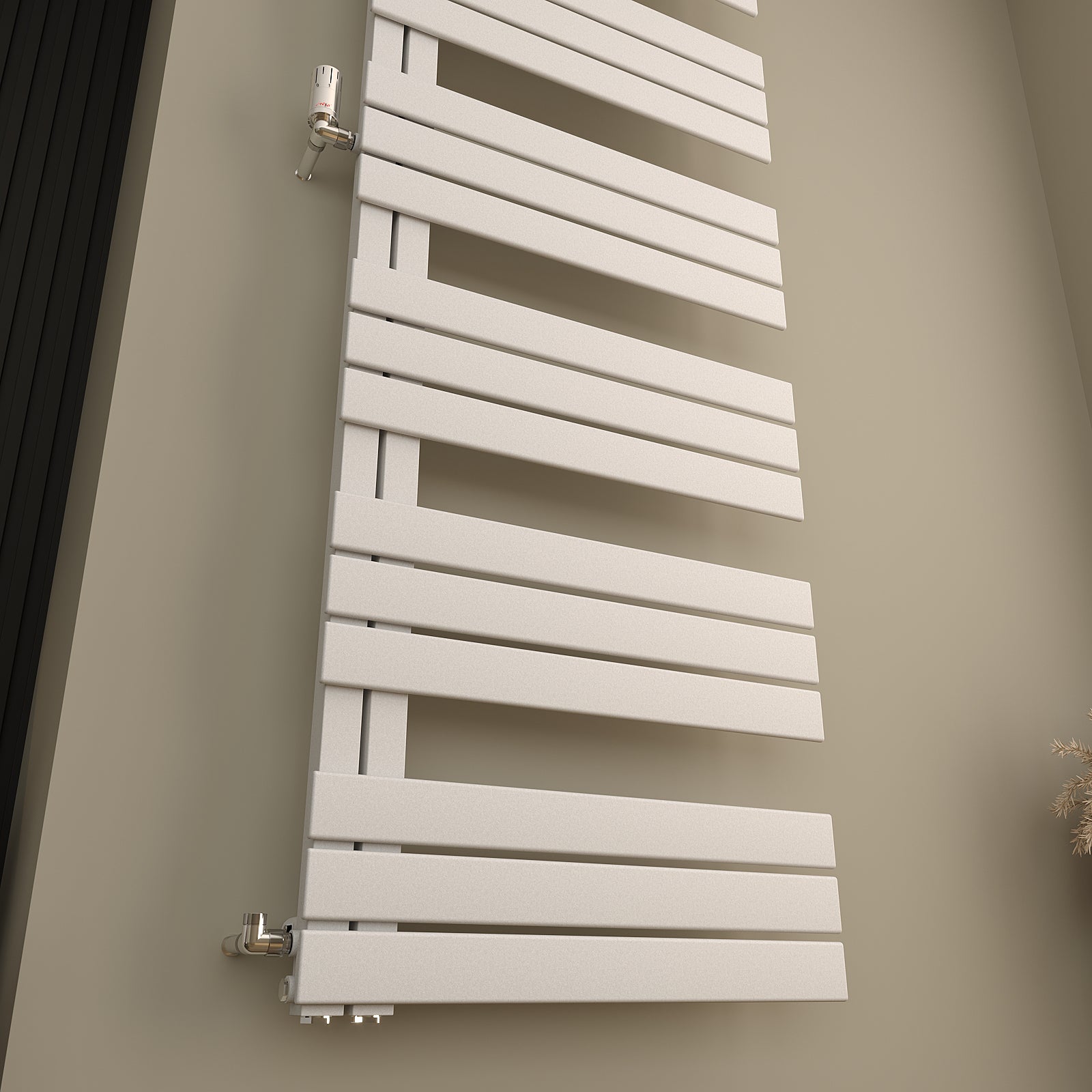 Design-Badheizkörper LUSSO mit Seitenanschluss, seitlich offen