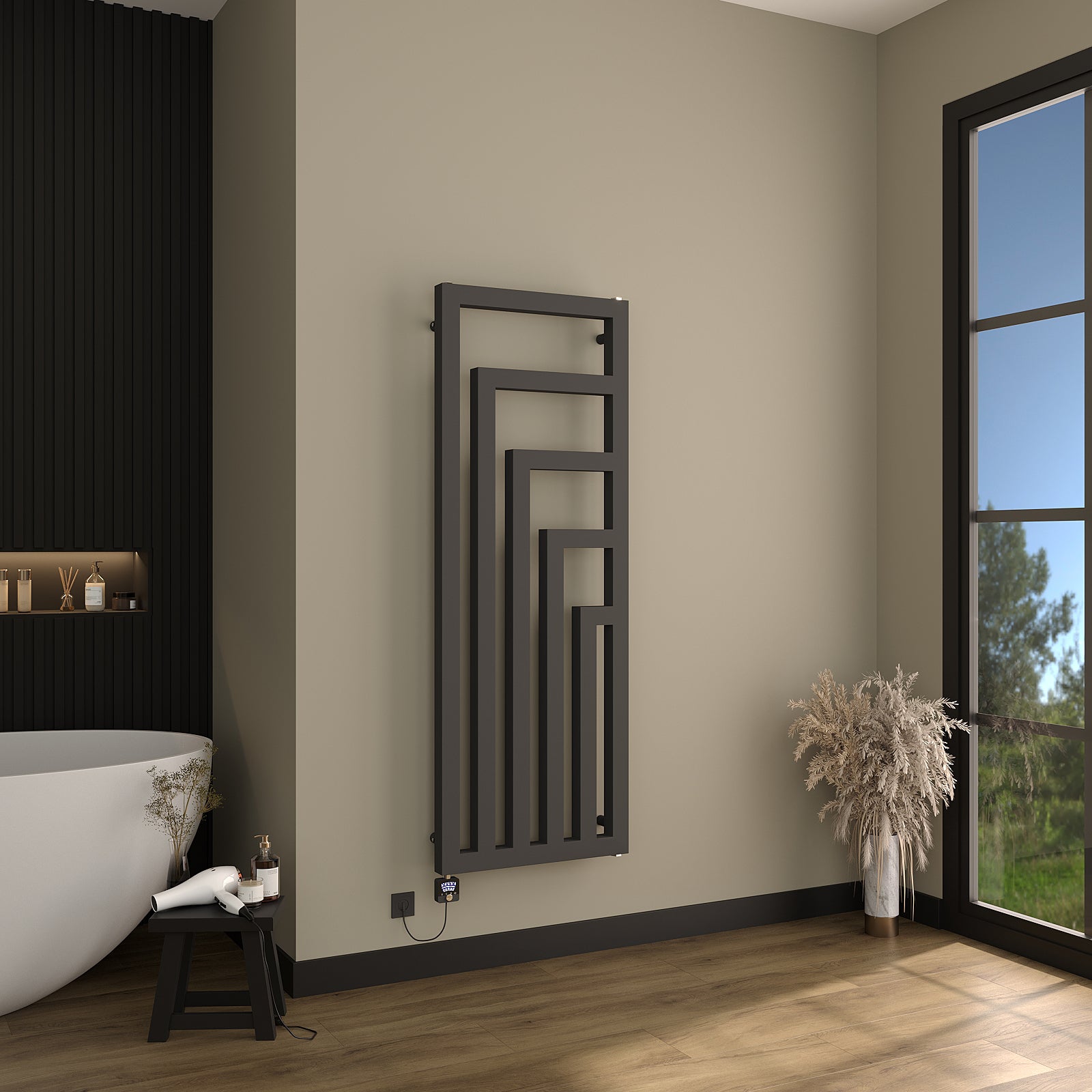 Elektrischer Design-Badheizkörper CUBIS inkl. Heizstab