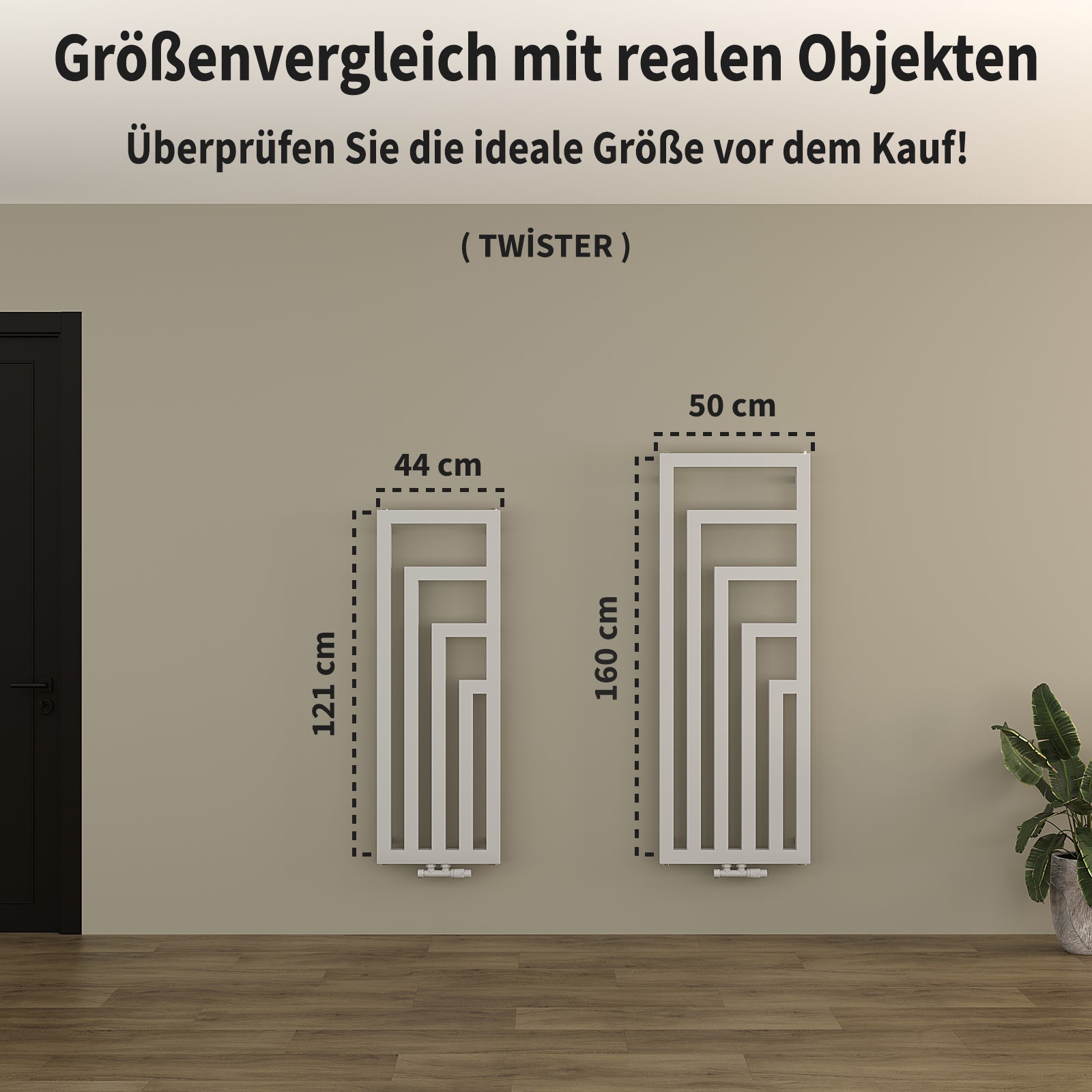 Badheizkörper Elektrisch CUBIS inkl. Heizstab, Designheizkörper
