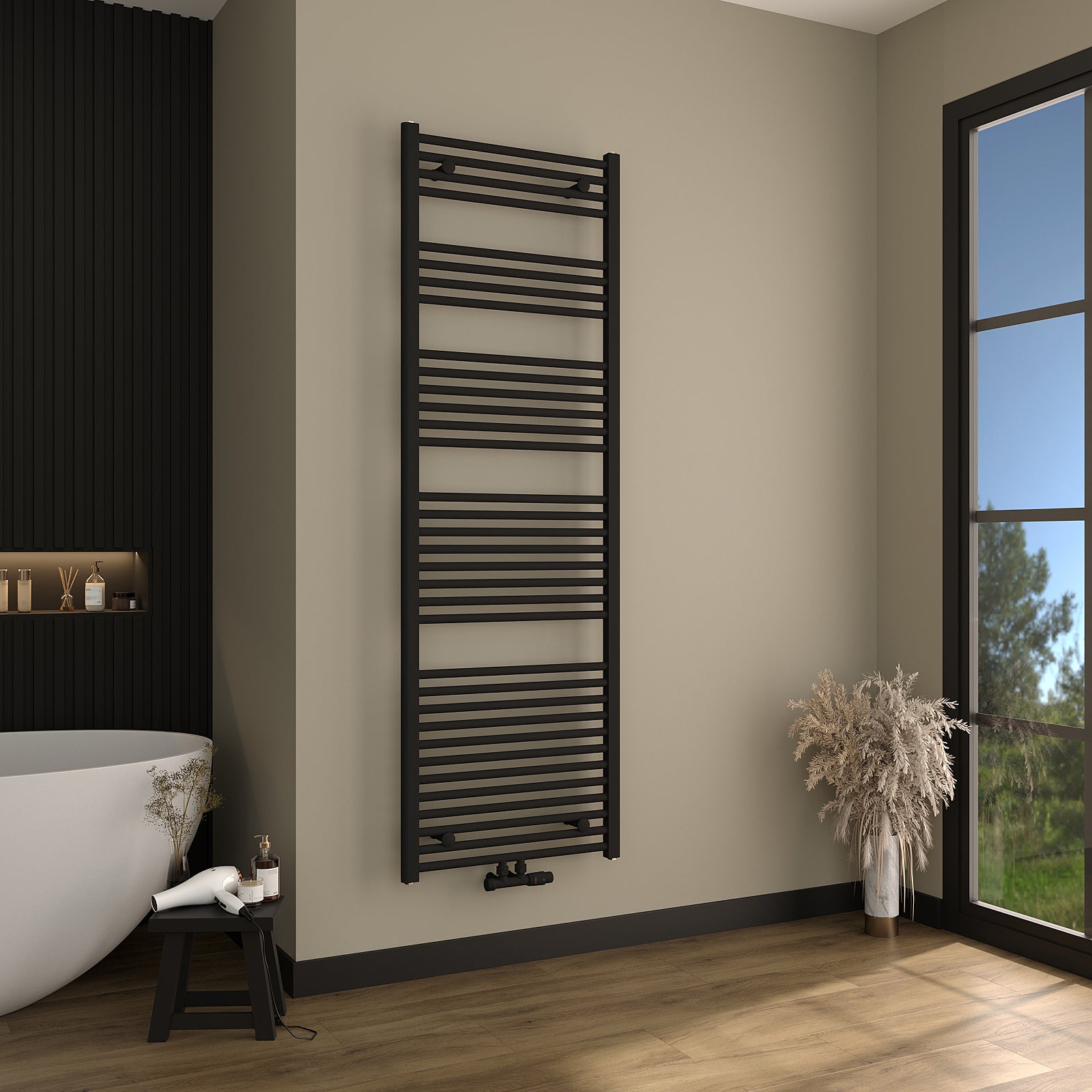 Handtuchheizkörper SOLANO Mittel- und Seitenanschluss
