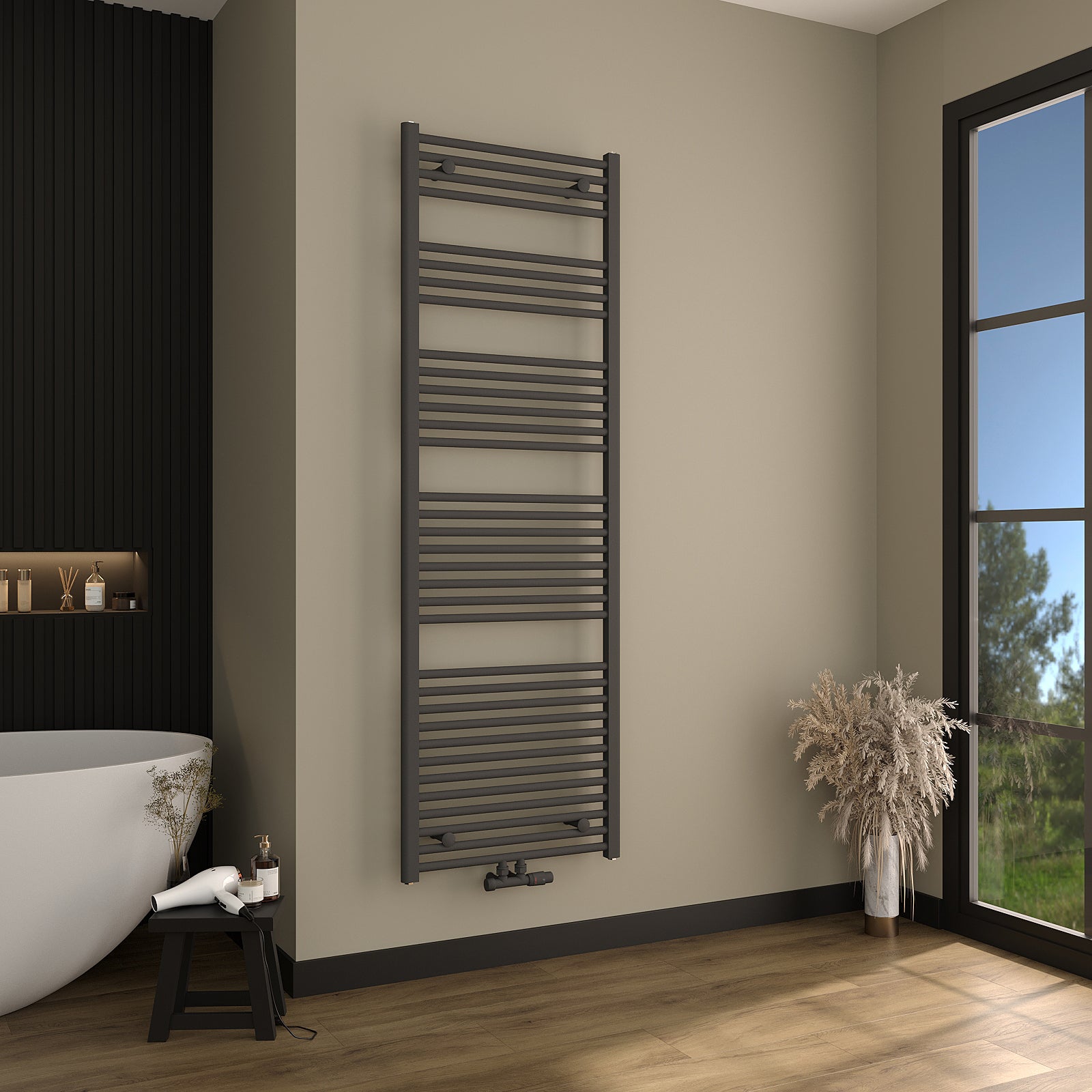Handtuchheizkörper SOLANO Mittel- und Seitenanschluss