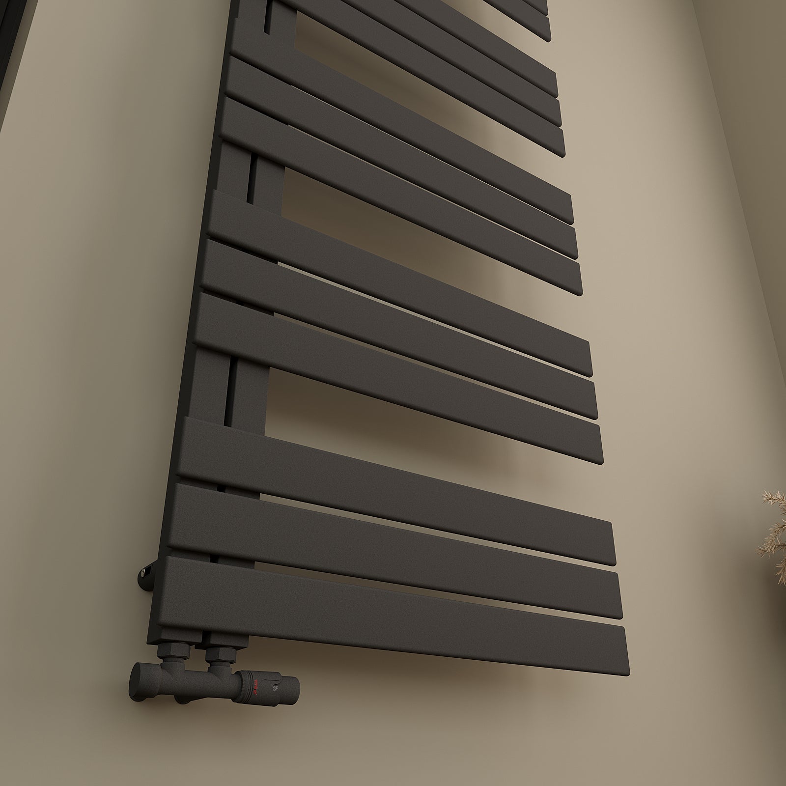 Design-Handtuchheizkörper NOVON, seitlich offen