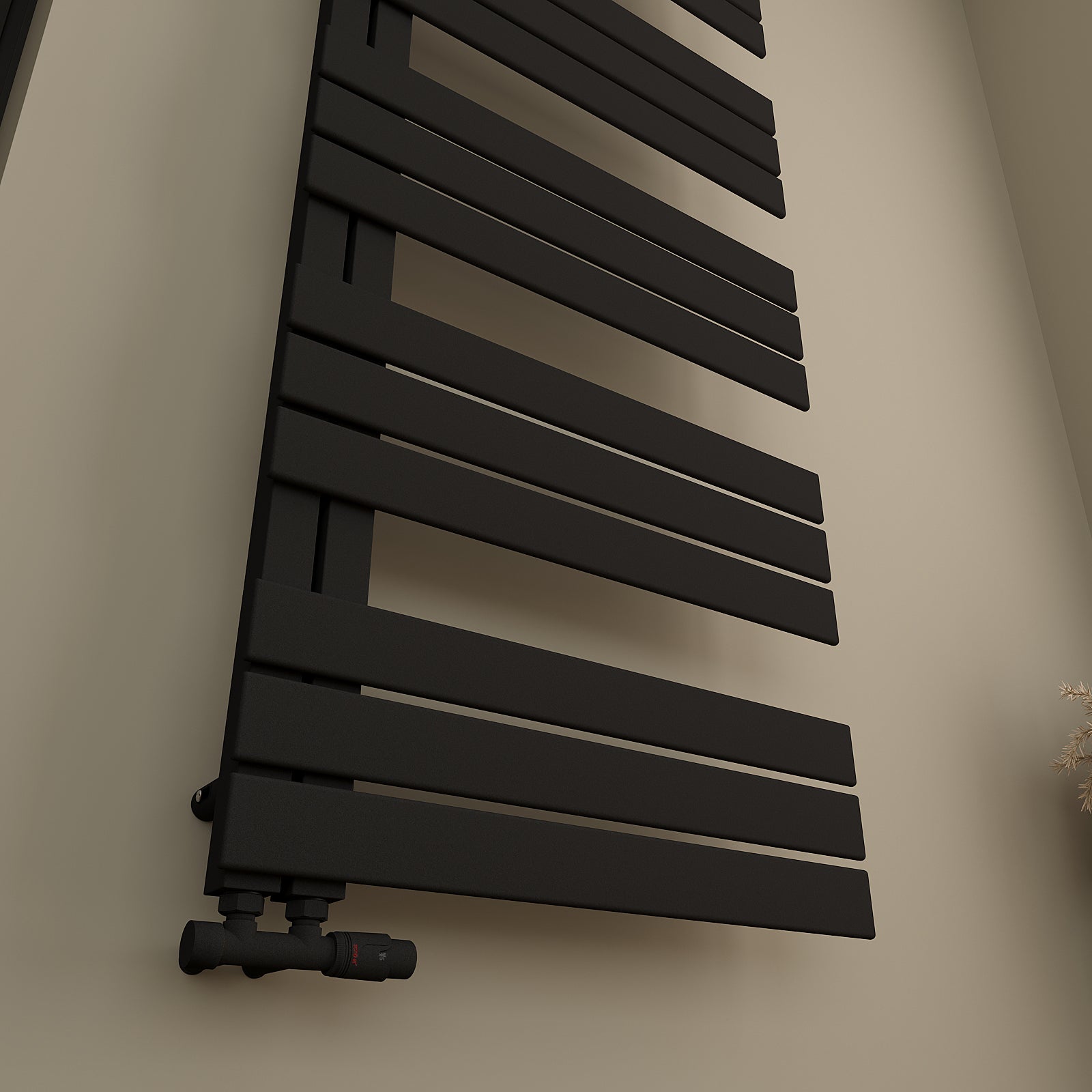 Design-Handtuchheizkörper NOVON, seitlich offen