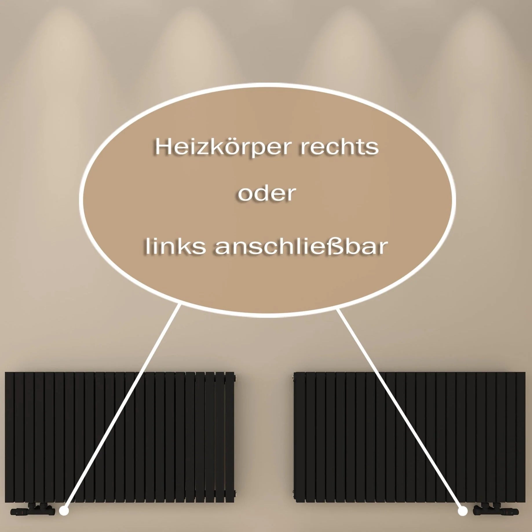 FLORA Paneelheizkörper | Horizontal | Doppellagig | Warmwasser - Heizkörper & Bad