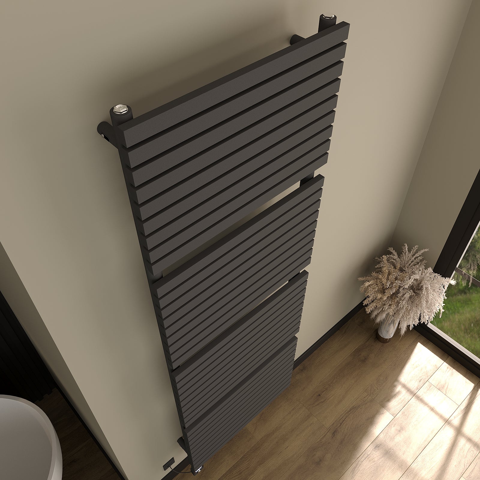 Elektrischer Design-Badheizkörper LAMELLA inkl. Heizstab