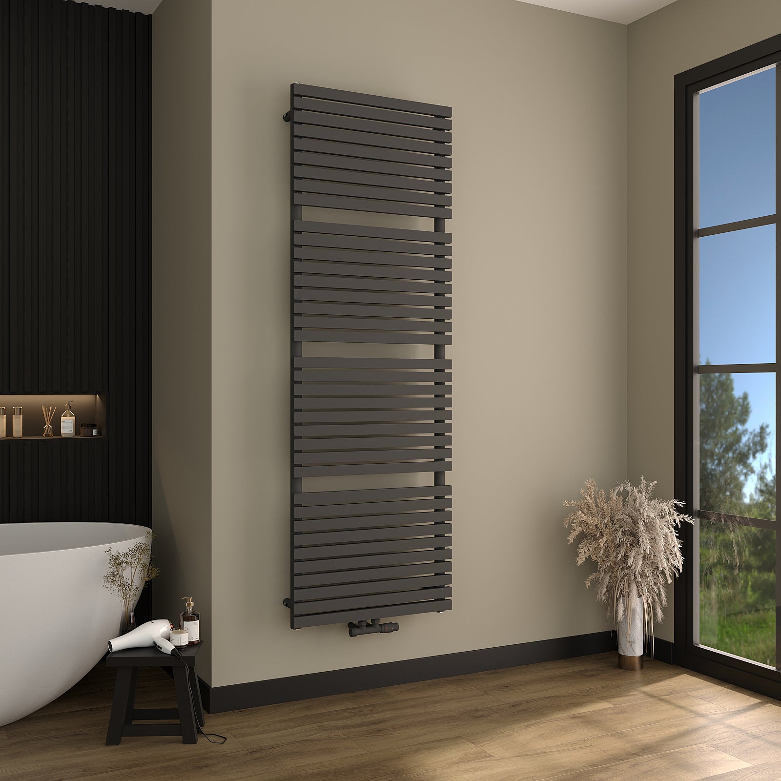 Badheizkörper mit Mittelanschluss Handtuchwärmer LAMELLA