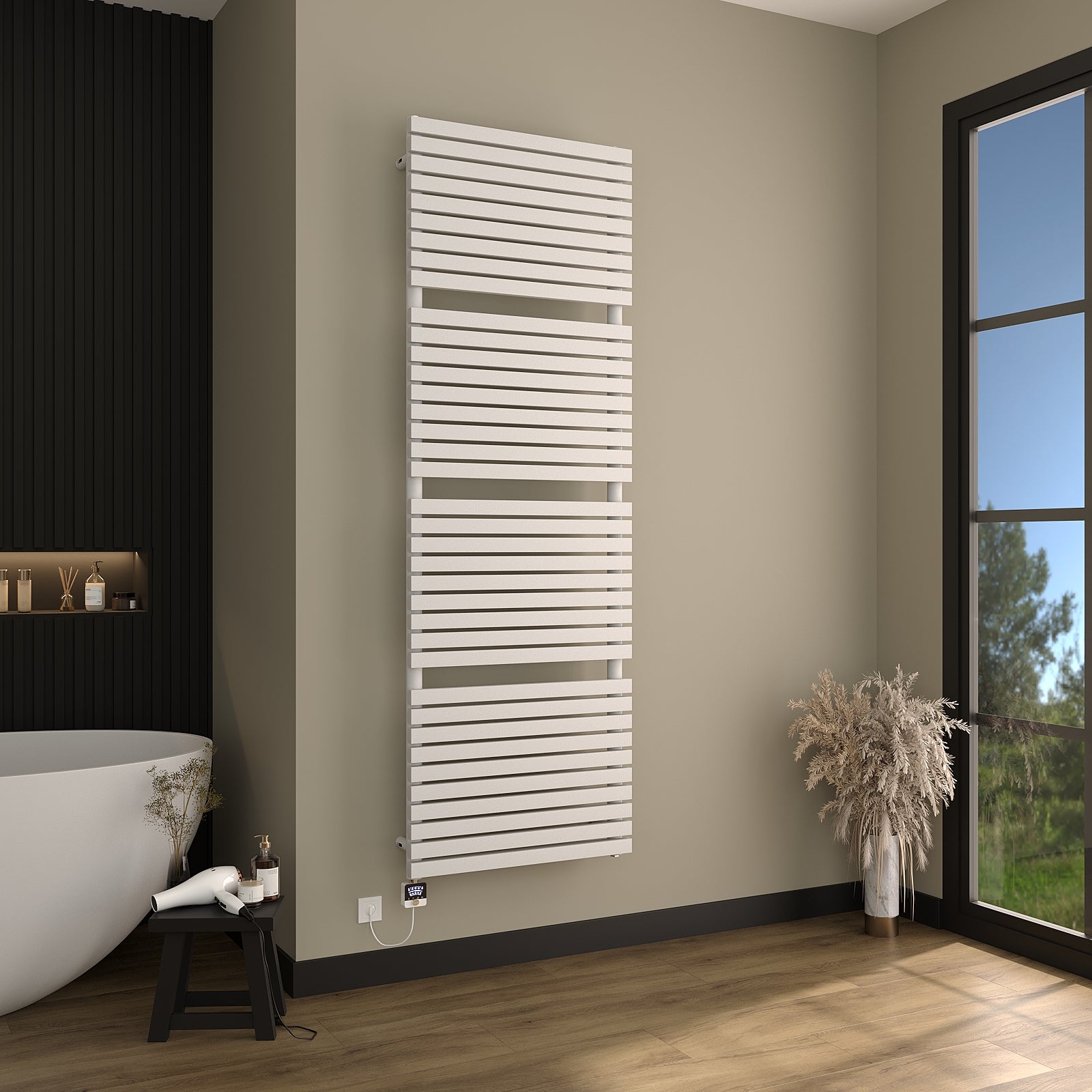 Elektrischer Design-Badheizkörper LAMELLA inkl. Heizstab