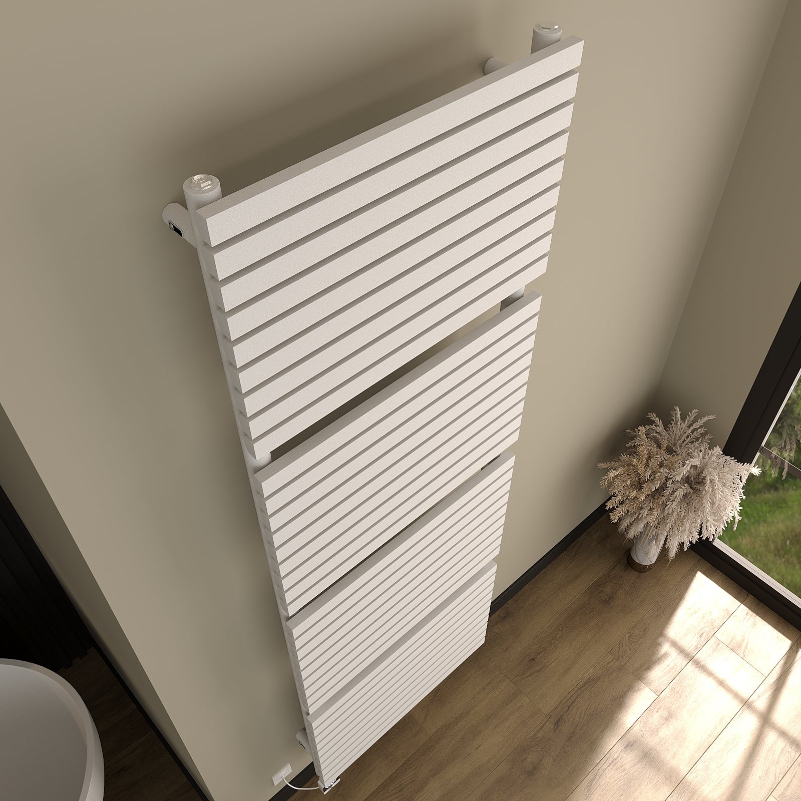 Elektrischer Design-Badheizkörper LAMELLA inkl. Heizstab