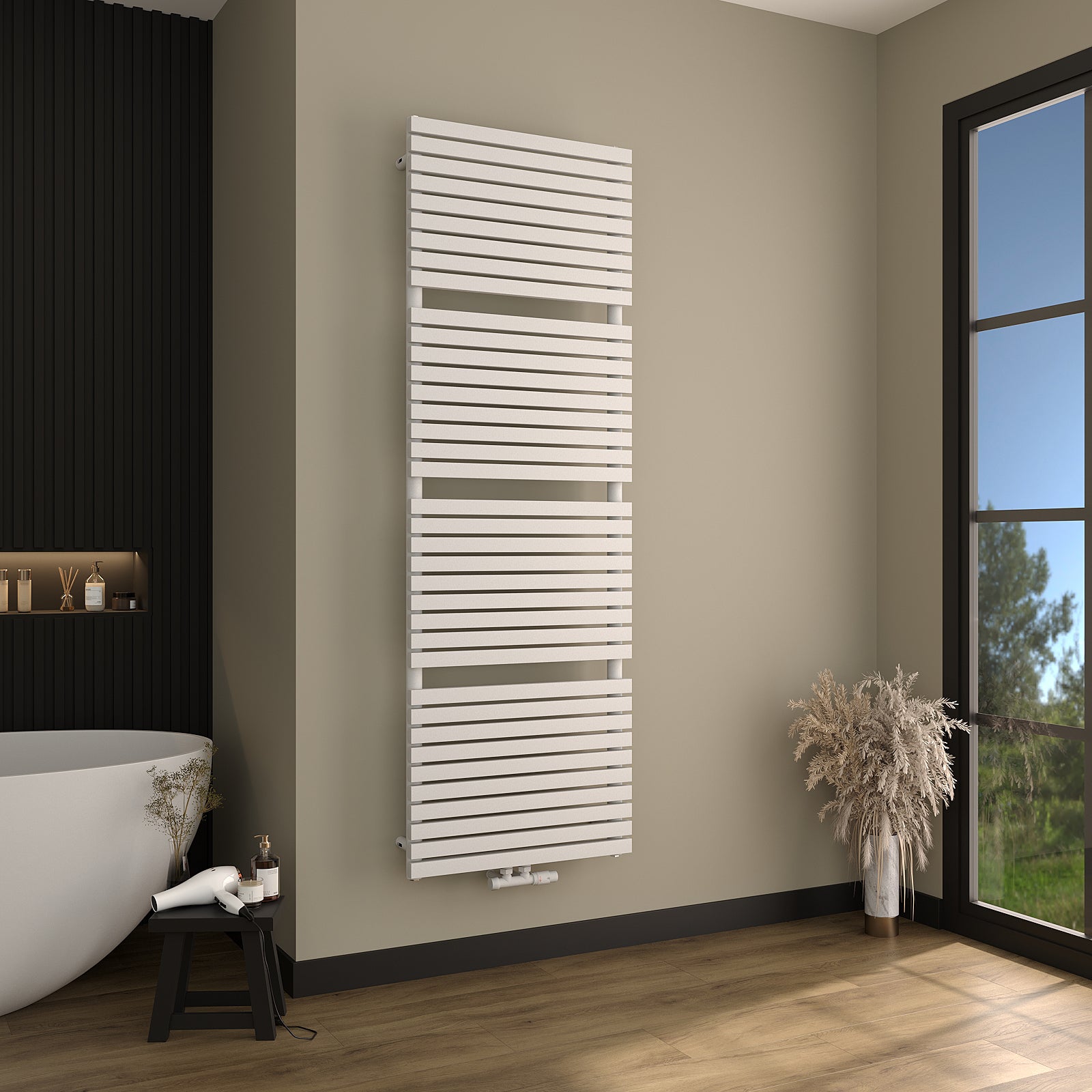 Badheizkörper mit Mittelanschluss Handtuchwärmer LAMELLA