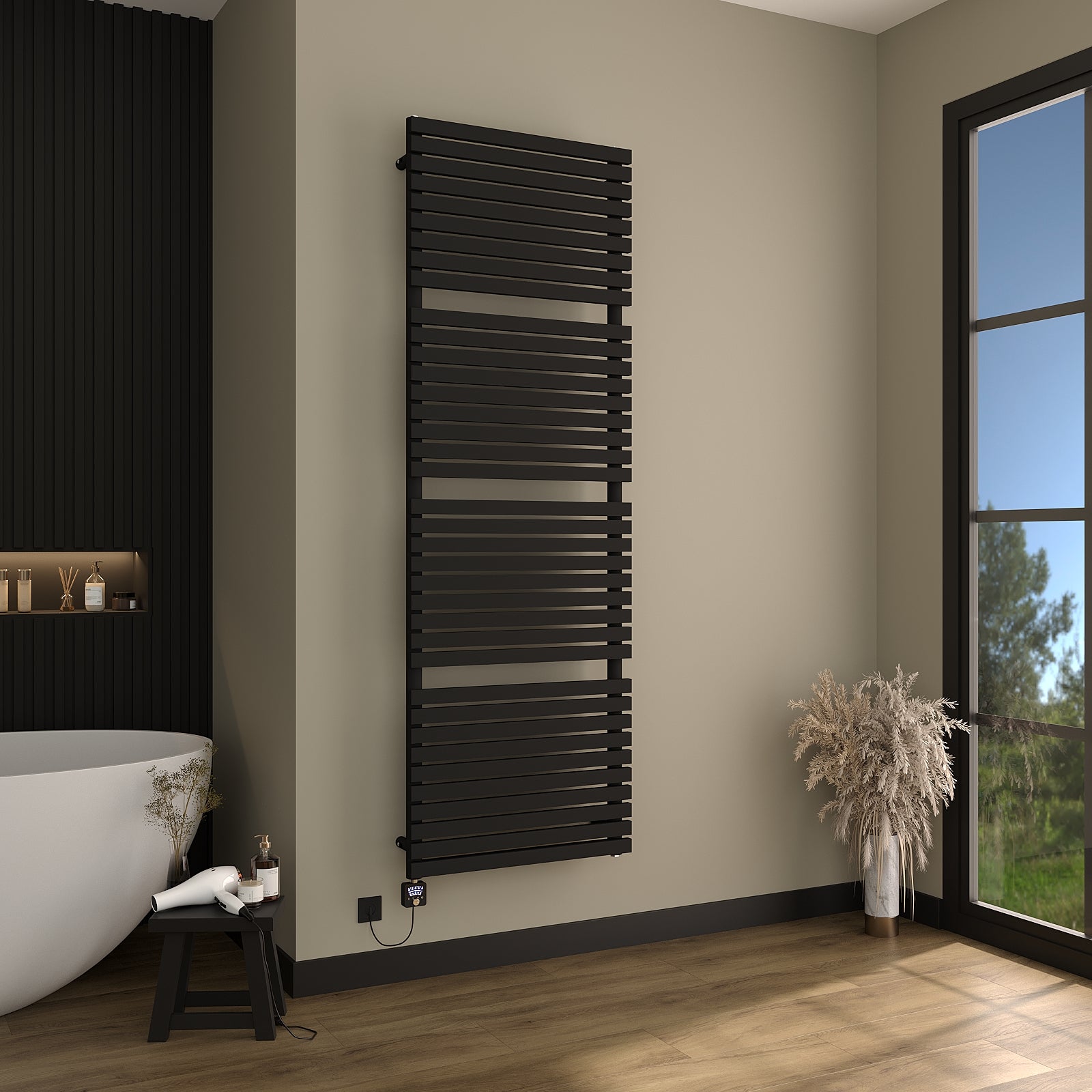 Elektrischer Design-Badheizkörper LAMELLA inkl. Heizstab