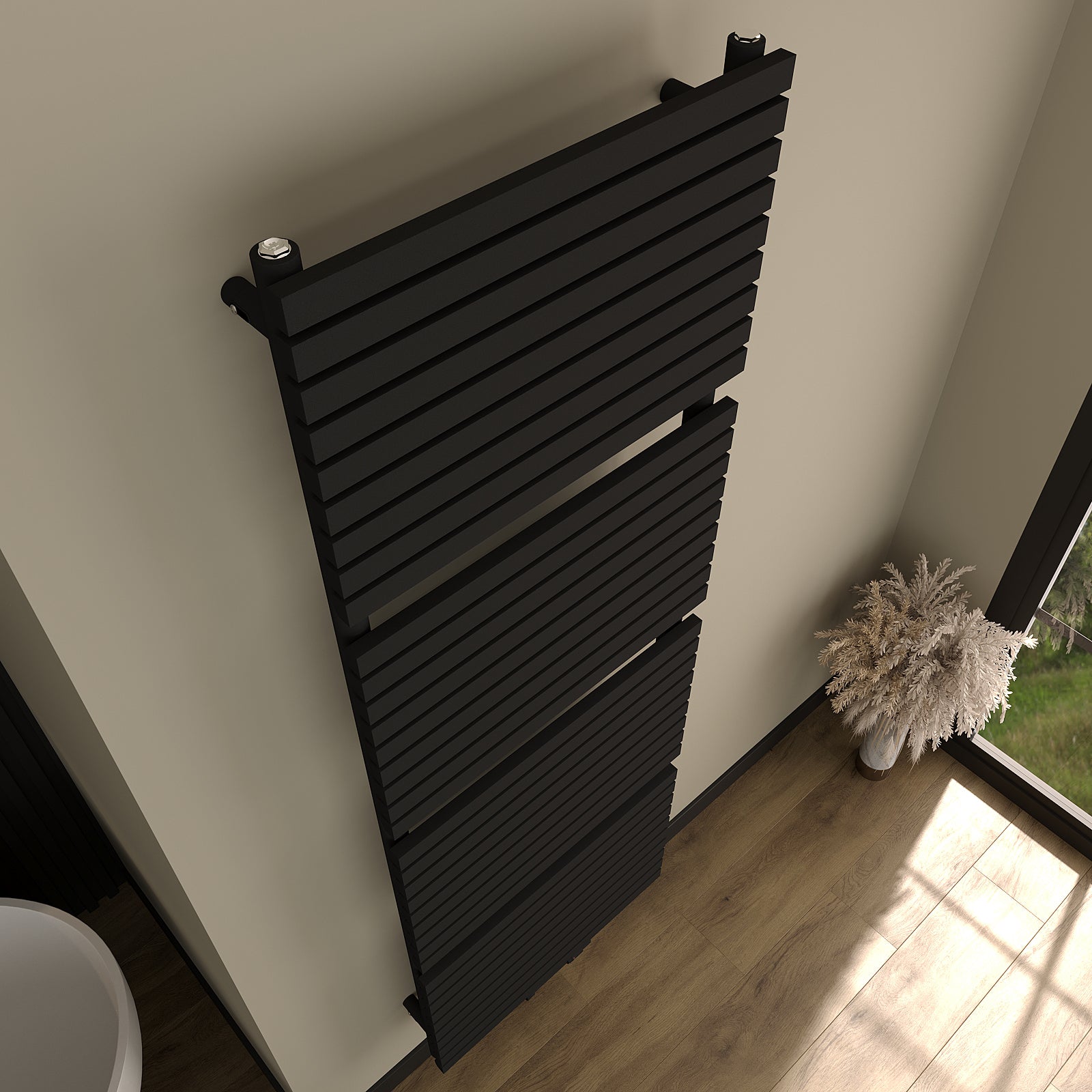 Badheizkörper mit Mittelanschluss Handtuchwärmer LAMELLA