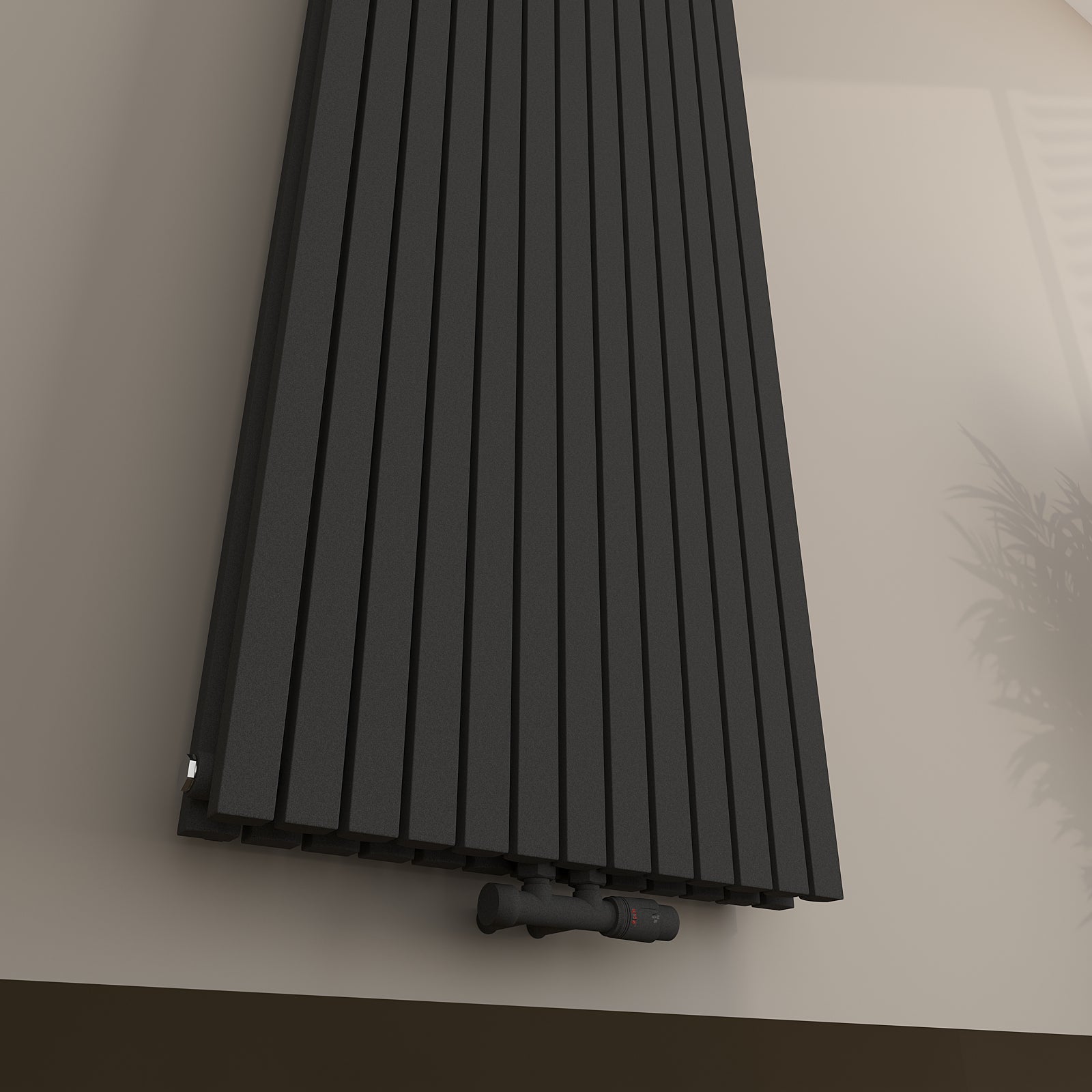 Design-Paneelheizkörper vertikal, doppellagig mit Mittelanschluss NOVALIS