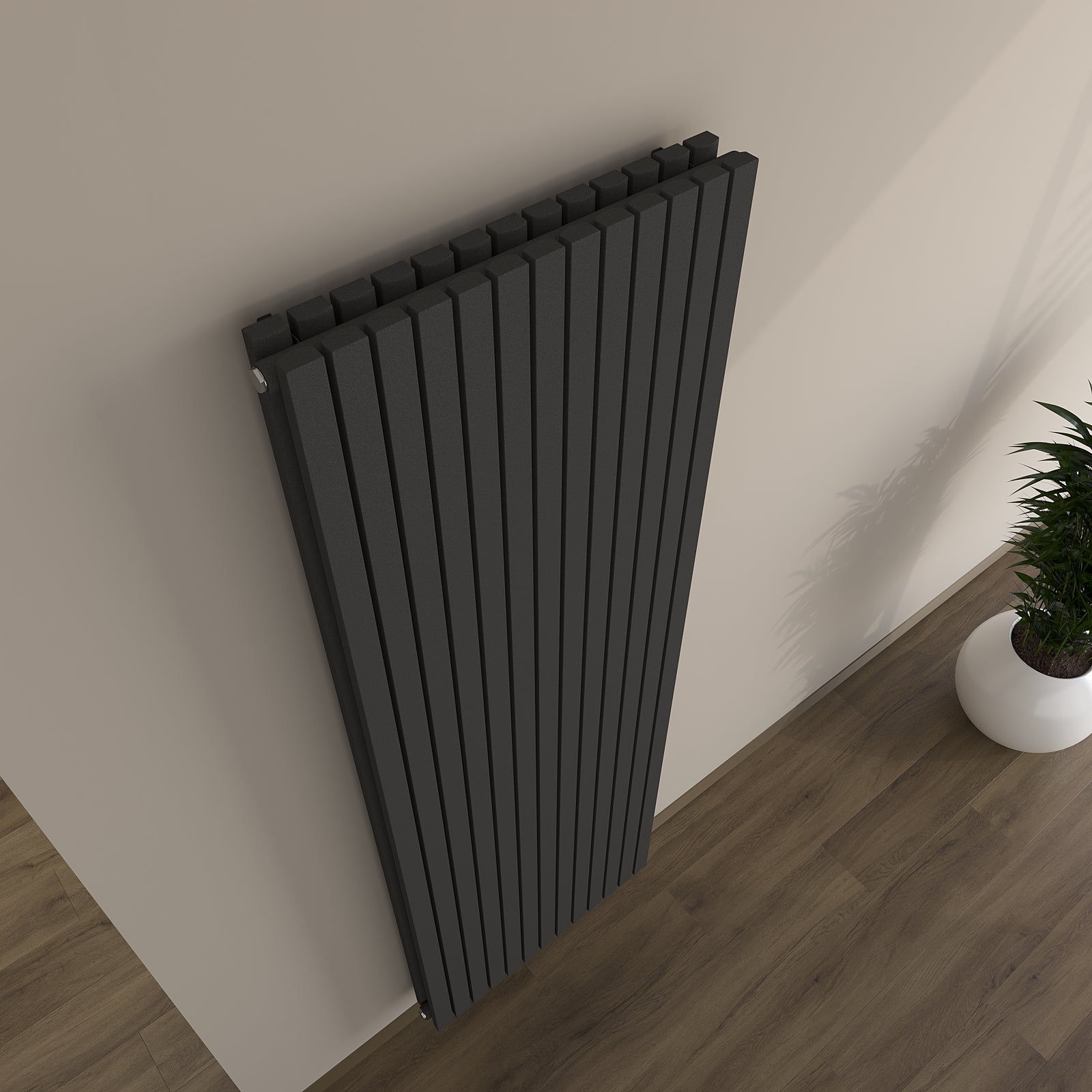 Design-Paneelheizkörper vertikal, doppellagig mit Mittelanschluss NOVALIS