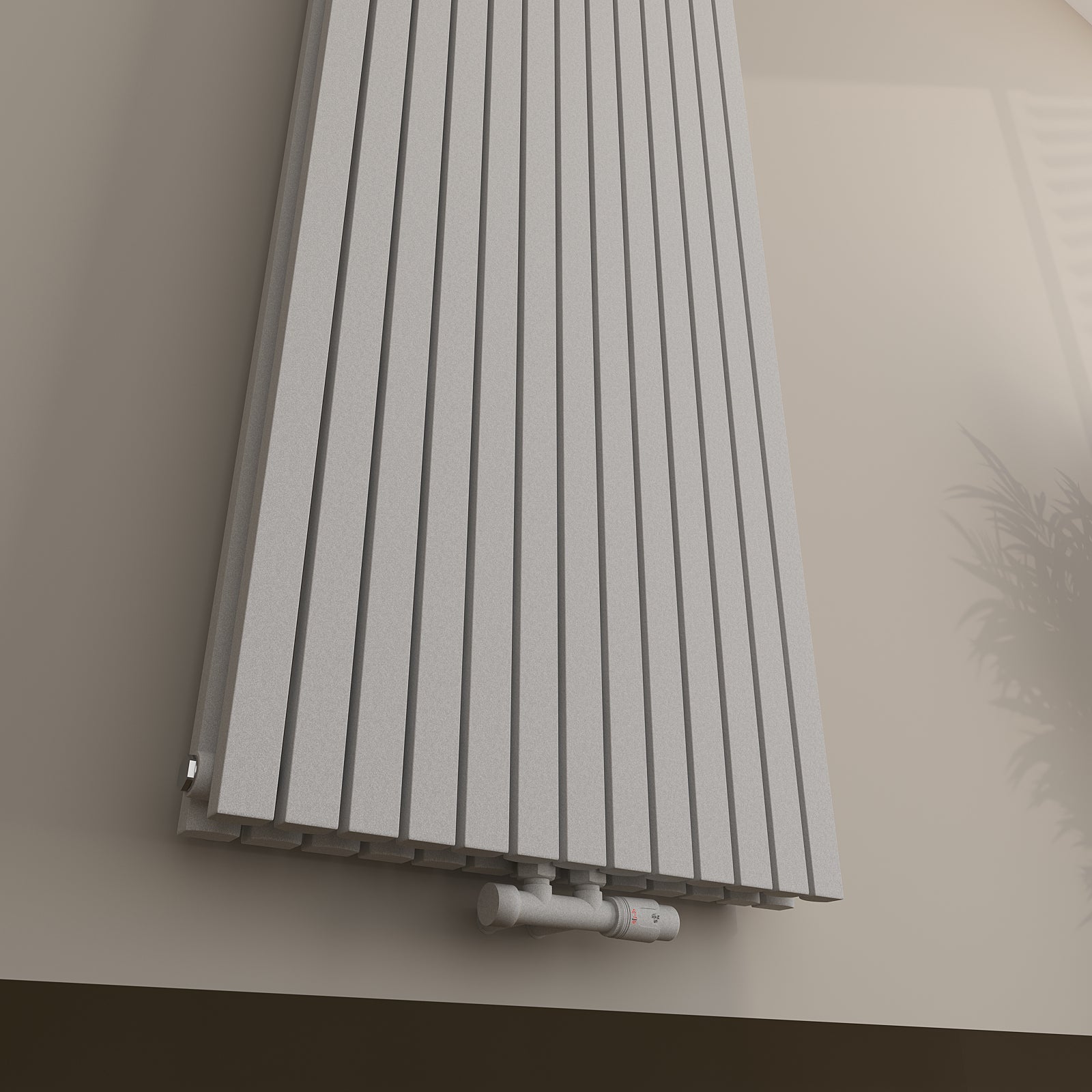 Design-Paneelheizkörper vertikal, doppellagig mit Mittelanschluss NOVALIS