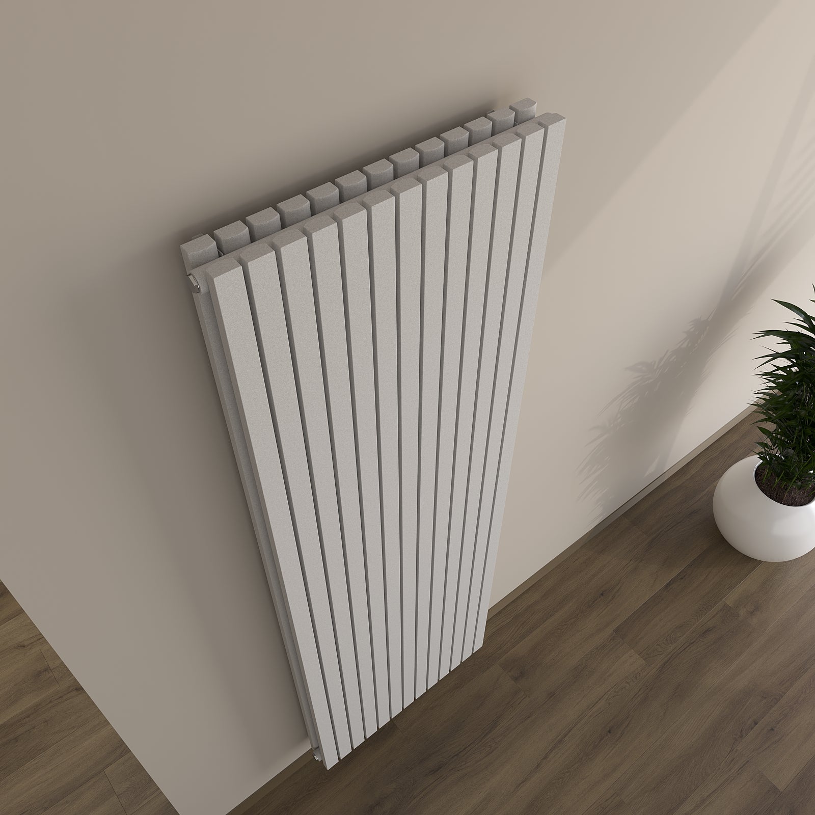 Design-Paneelheizkörper vertikal, doppellagig mit Mittelanschluss NOVALIS