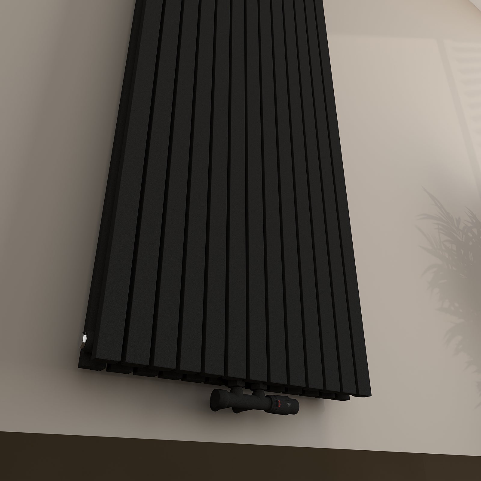 Design-Paneelheizkörper vertikal, doppellagig mit Mittelanschluss NOVALIS